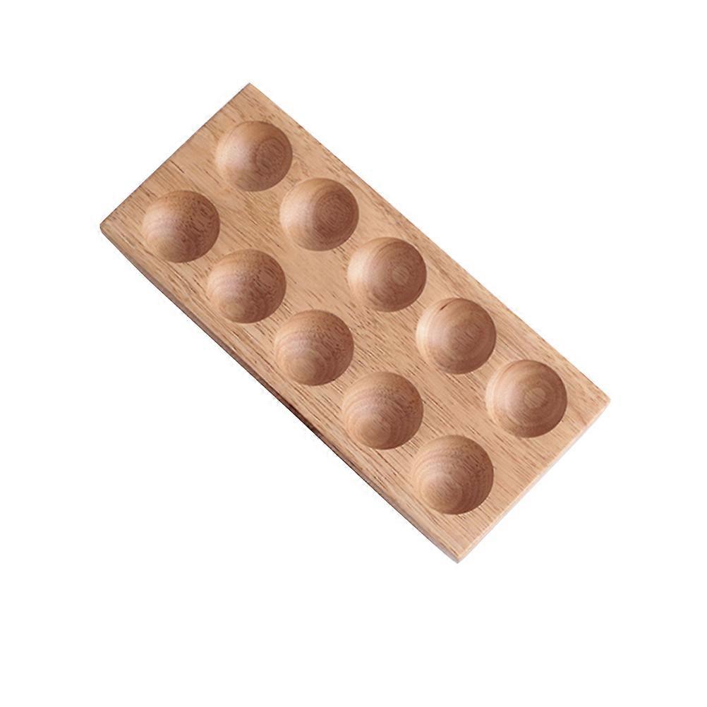 Rustic Eggs Holder 10-Cup Storage Box For Refrigerator Storage 25 X 11 X 3Cm With Protective Shatter-Proof Feature
