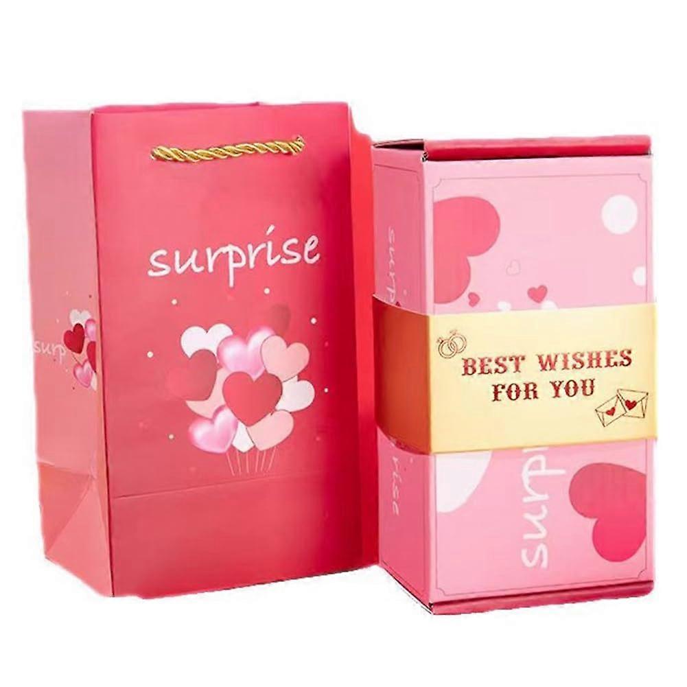 Exploding Gift Box for Cash Gifts, Durable Chinese Red Envelope Design, Ideal for Special Occasions