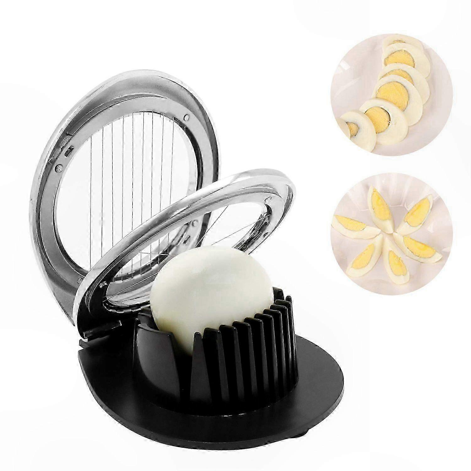 Stainless Steel Egg Slicer for Eggs, Kiwi, Strawberries, and Fruits (2 Pack)