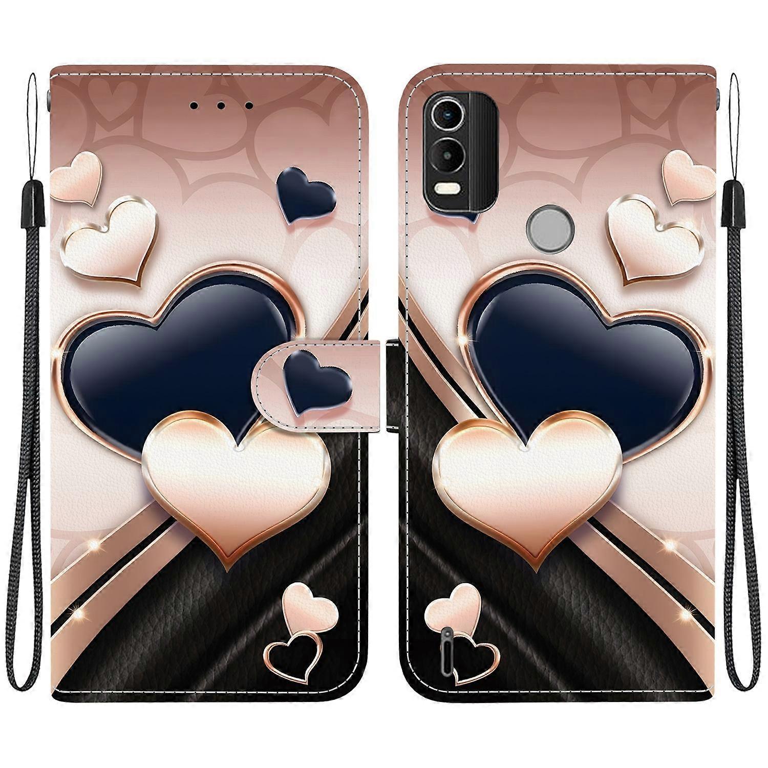 Étui de téléphone en cuir à motif de texture cristalline