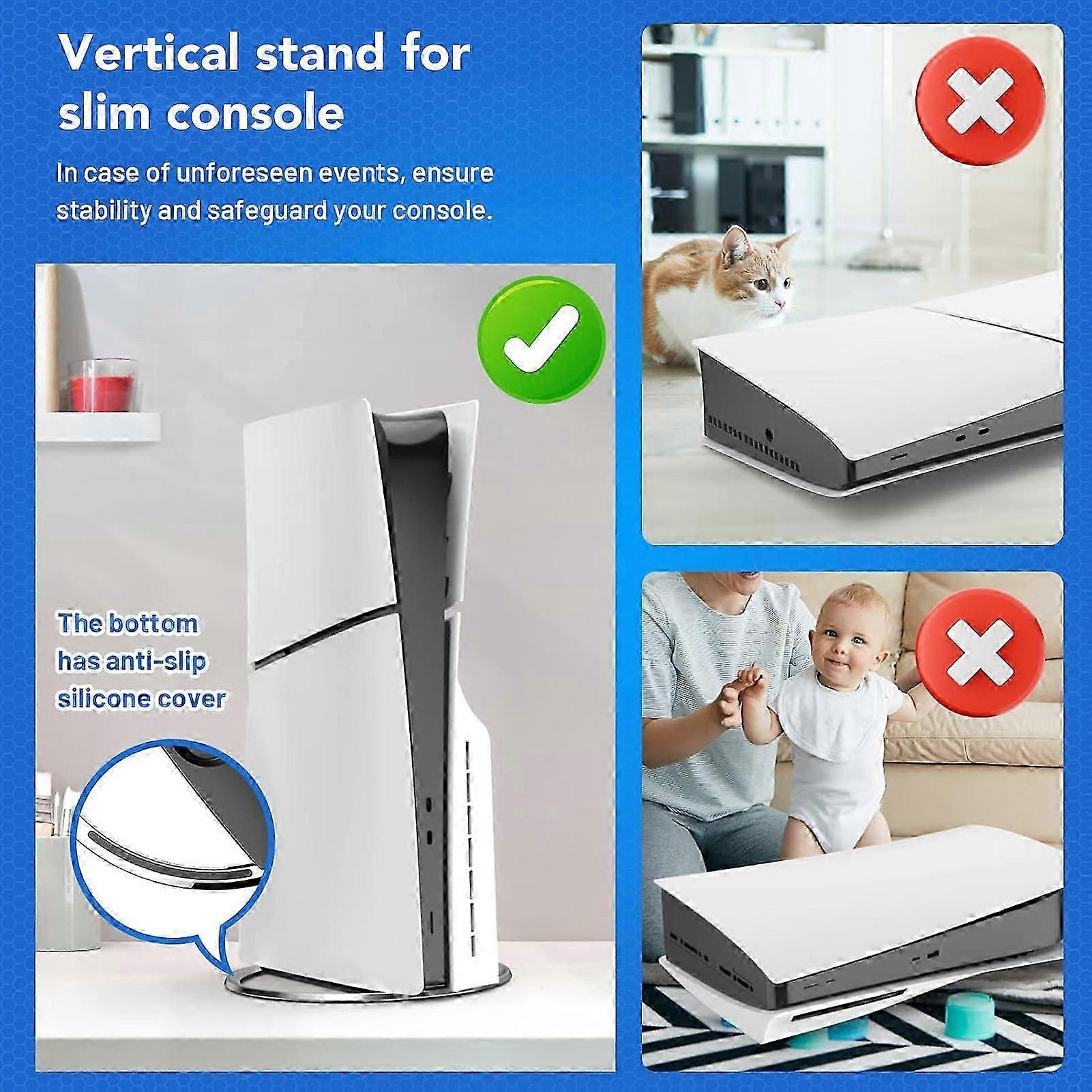 Vertical Stand for Slim Console Disc Non Slip Base Accessory Vertical Base Stand