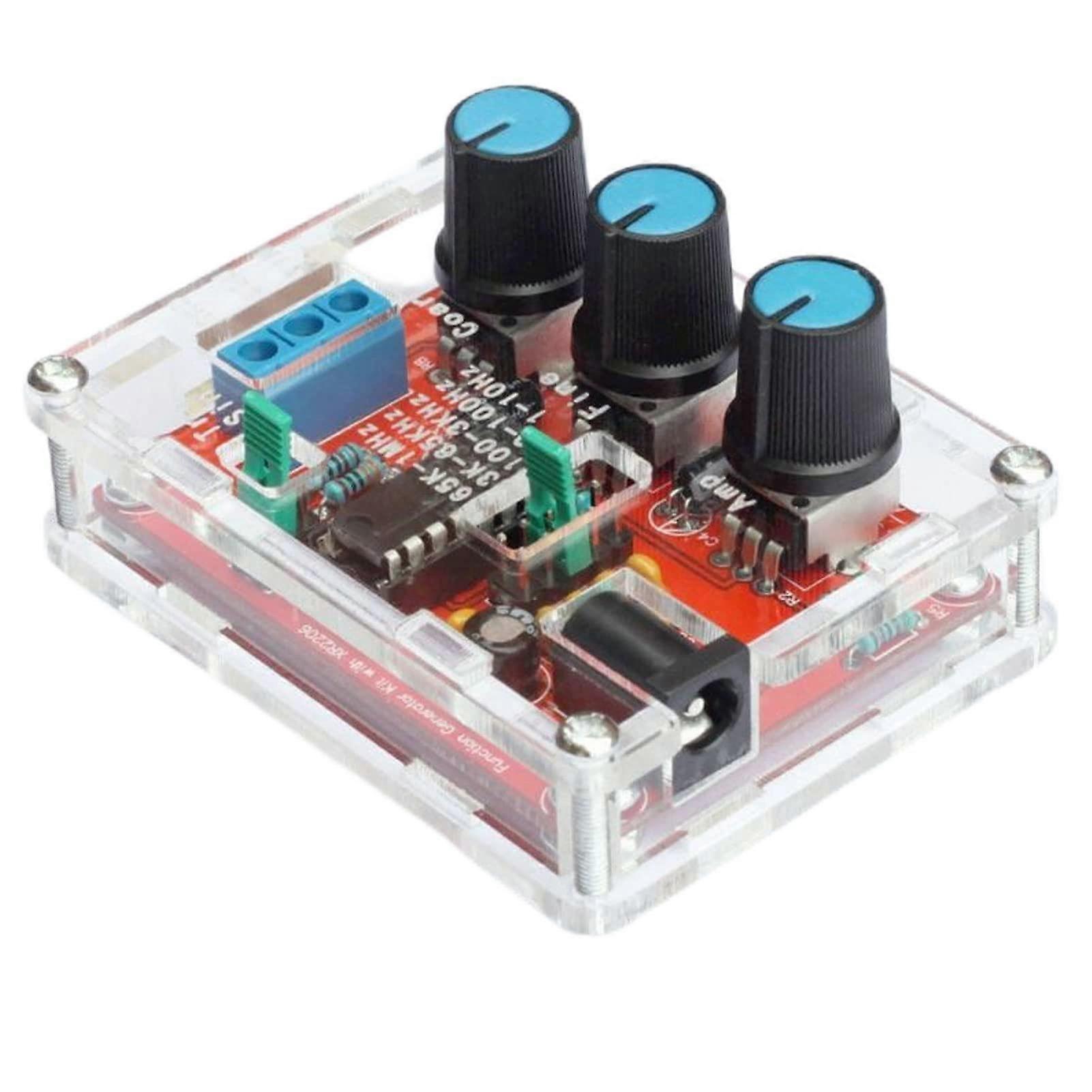 Signal Generator Kit XR2206 Precise Function Generator With Sine Triangle Square Wave 1Hz-1MHz 9-12V DC DIY Kit Case