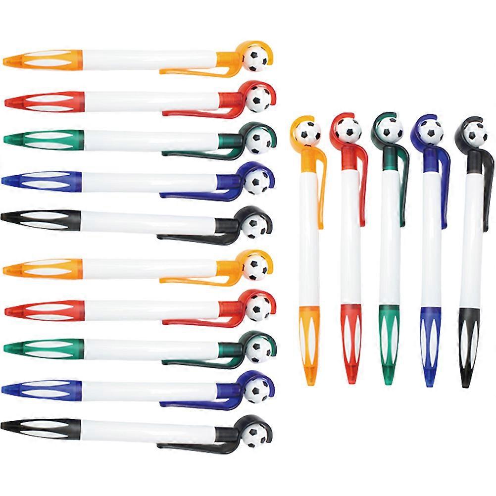 Soccer Shape Students Ballpoint Pens 30 Pcs Assorted Color Novelty Design For School And Office Writing