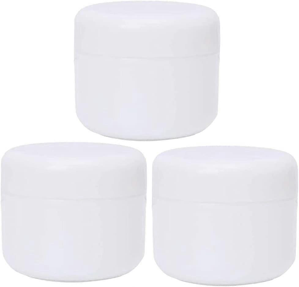250ml White Cream Jars - Refillable Lotion Pots (3pcs)