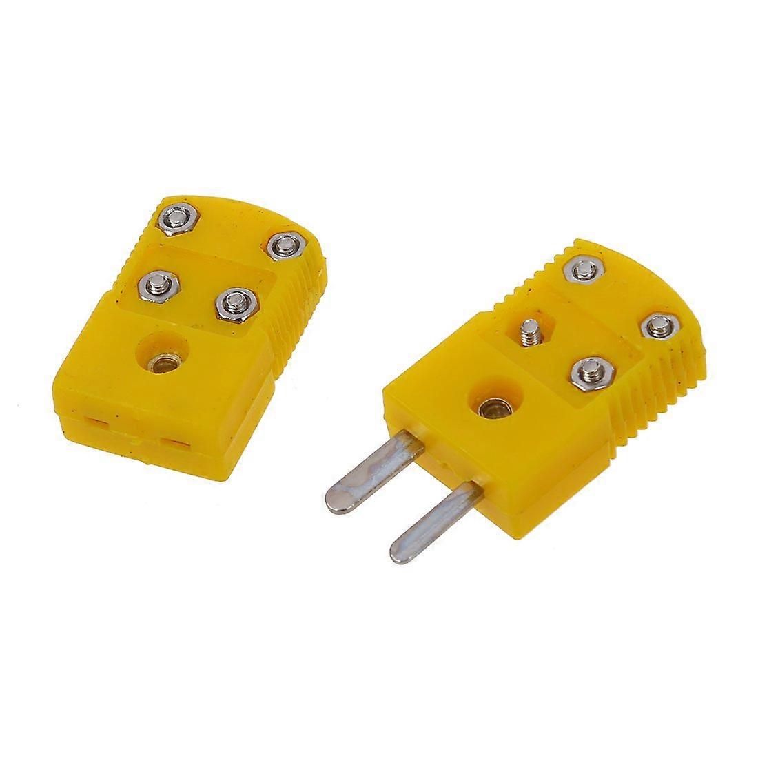Plastic K Type Thermocouple Socket Plug Replacement Yellow Ref: 2016