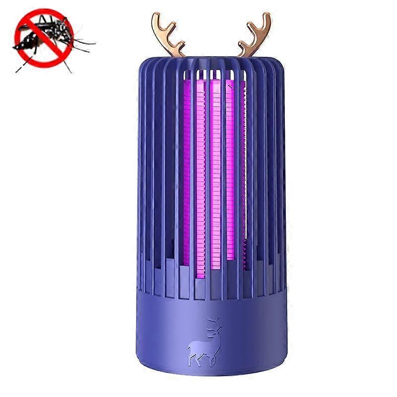 USB Mute Shock Lampe Moustique Gemstone Bleu