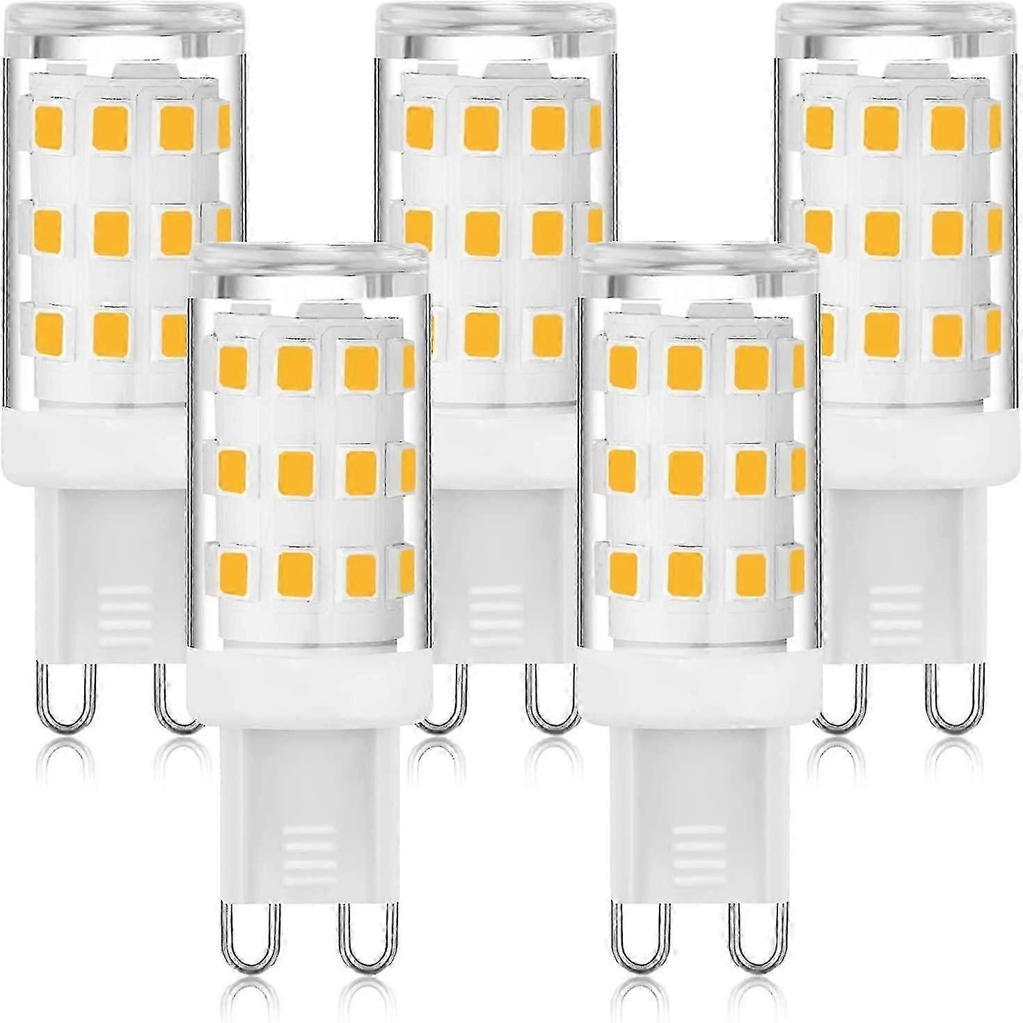 3w G9 Led Bulb 3000k blanc chaud, Bi-pin G9 Socket Ampoule LED (équivalent halogène 40w), ampoules G9 à économie d’énergie pour lustre, pas de scintillement, pas de dimm
