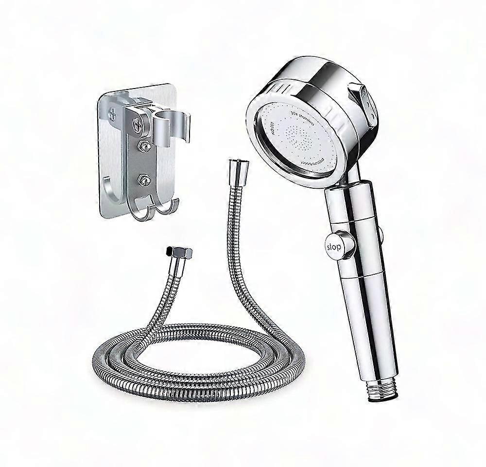 1.5m Puncture-Free Garden Hose with 3-Speed Stand Booster, Flower Spooler Set & Bath Spooler Head Base