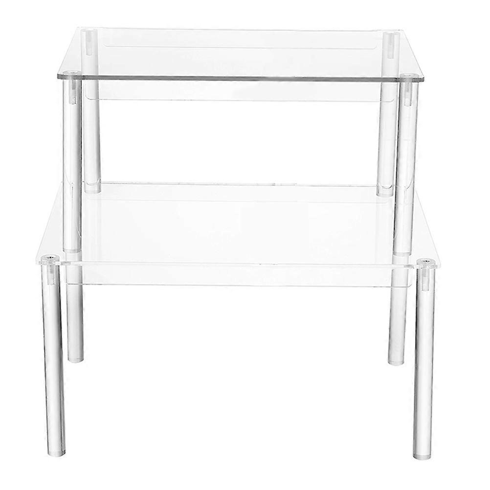 Acrylic Spice Storage Shelf 2Pcs Transparent Stackable Spice Rack Organizer for Kitchen