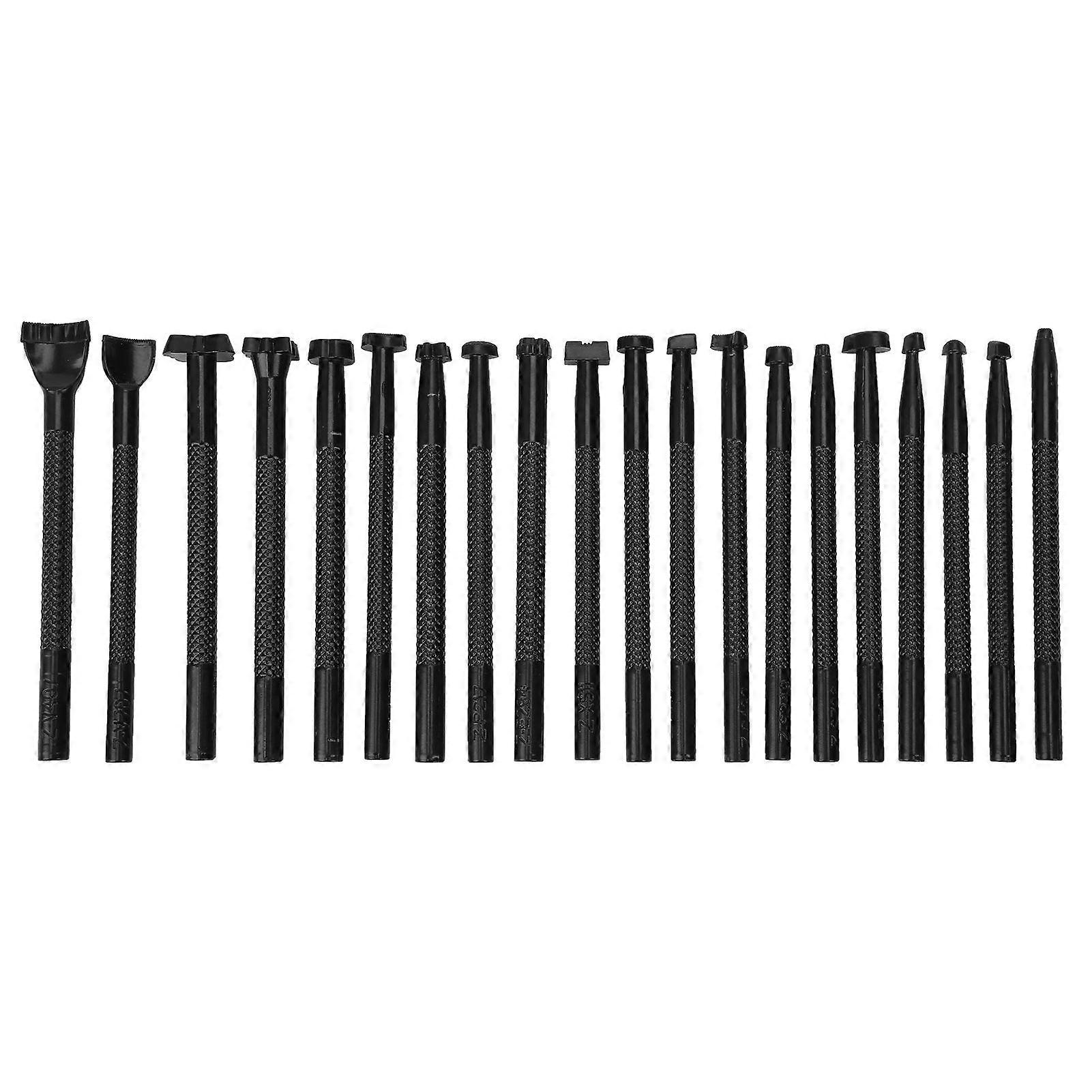 20Pcs Stamping Punch Tool Set Leather Working Saddle Making DIY Leather Craft Carving Stamper