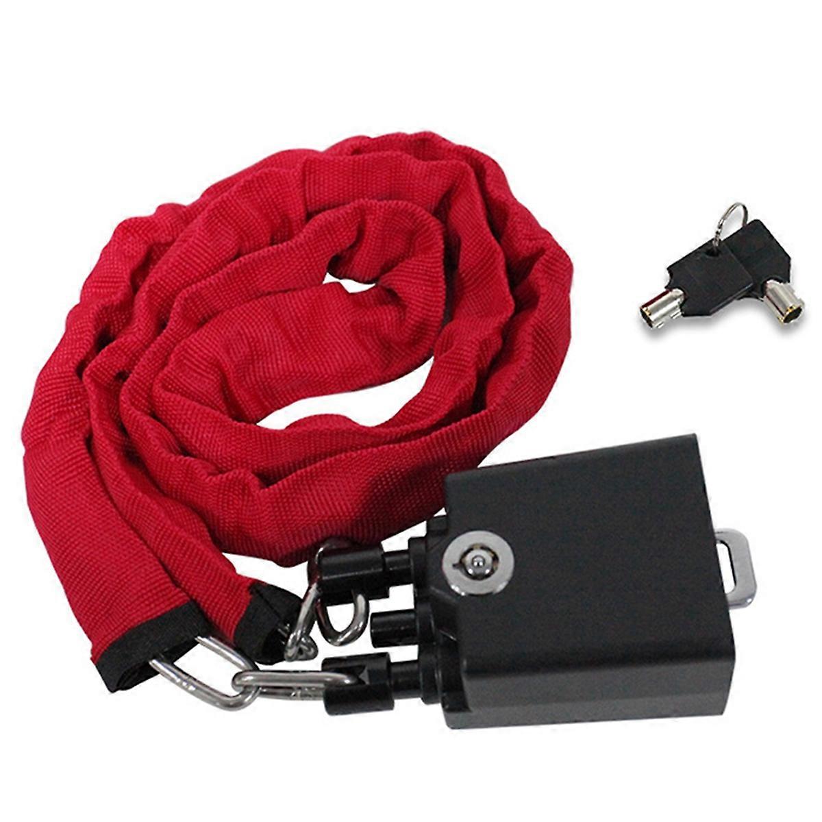 Car Steering Wheel Lock with Seat Belt Buckles Sturdy Lock RedV