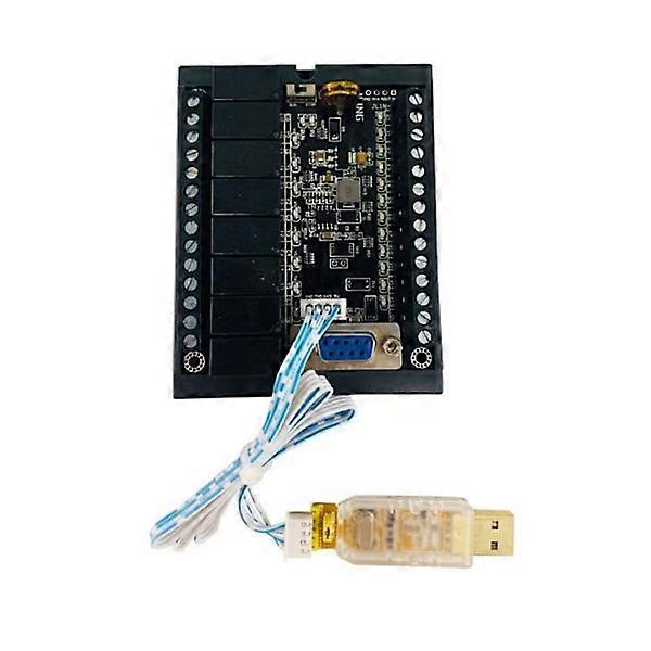 DC24V Relay Delay Module FX1N-20MR Programmable Relay Module, PLC Industrial Control Board with for shell for motor With shell and cable