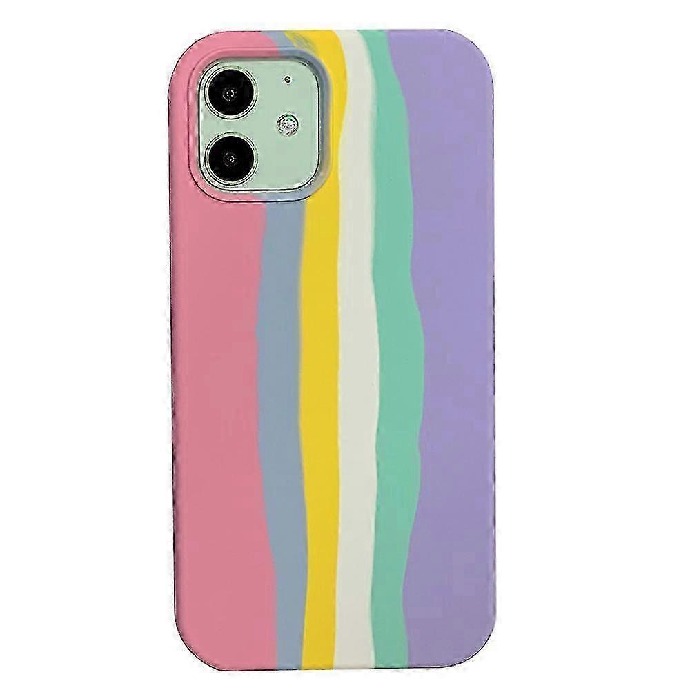 Rainbow Silicone Phone Case For Apple Iphone 12 12pro 12 Pro Max 13...