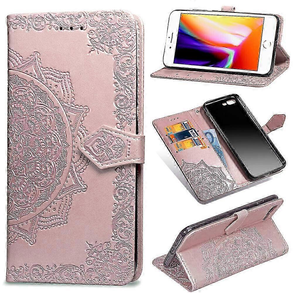 Case for iPhone 8 Plus/7 Plus Case Leather Wallet Cover Emboss Mand...