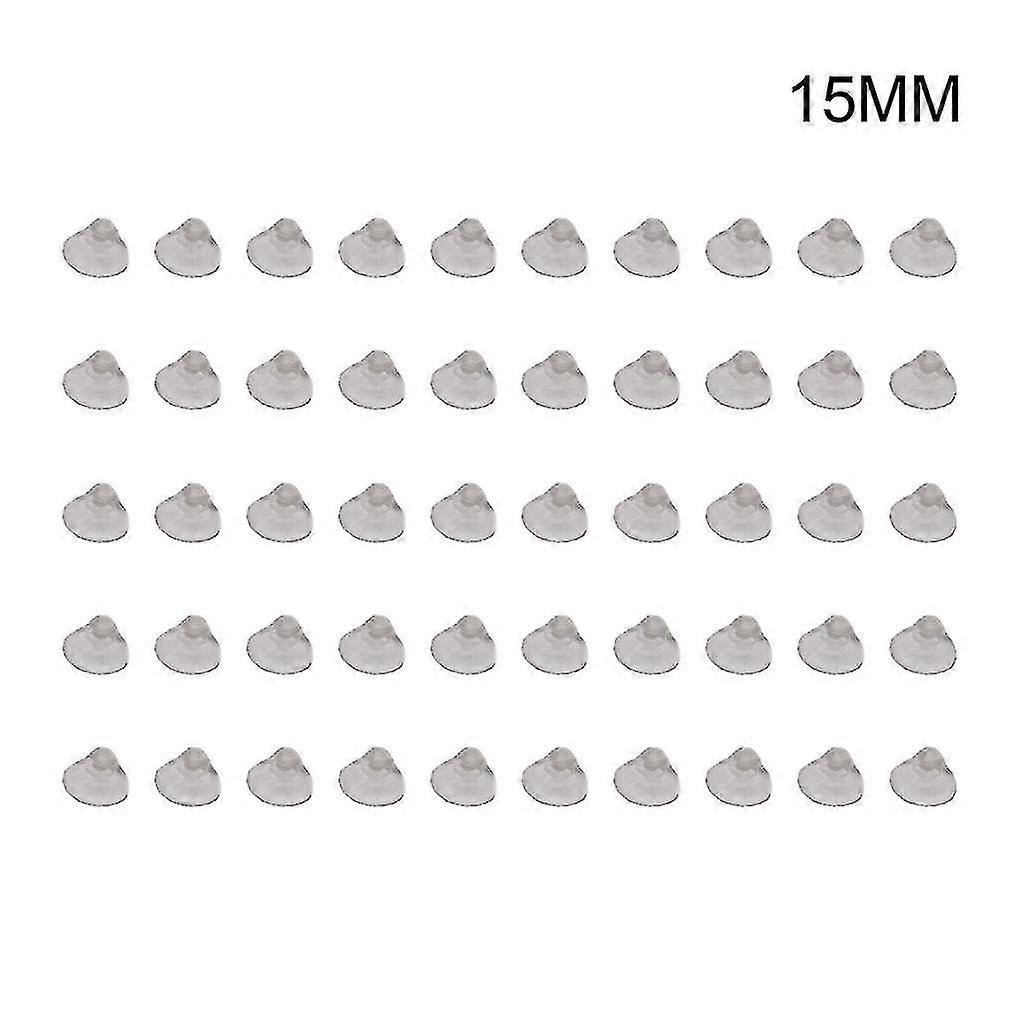 Transparent suction cup anti-collision pads, 50-piece pack in 7 sizes, durable and easy to stick