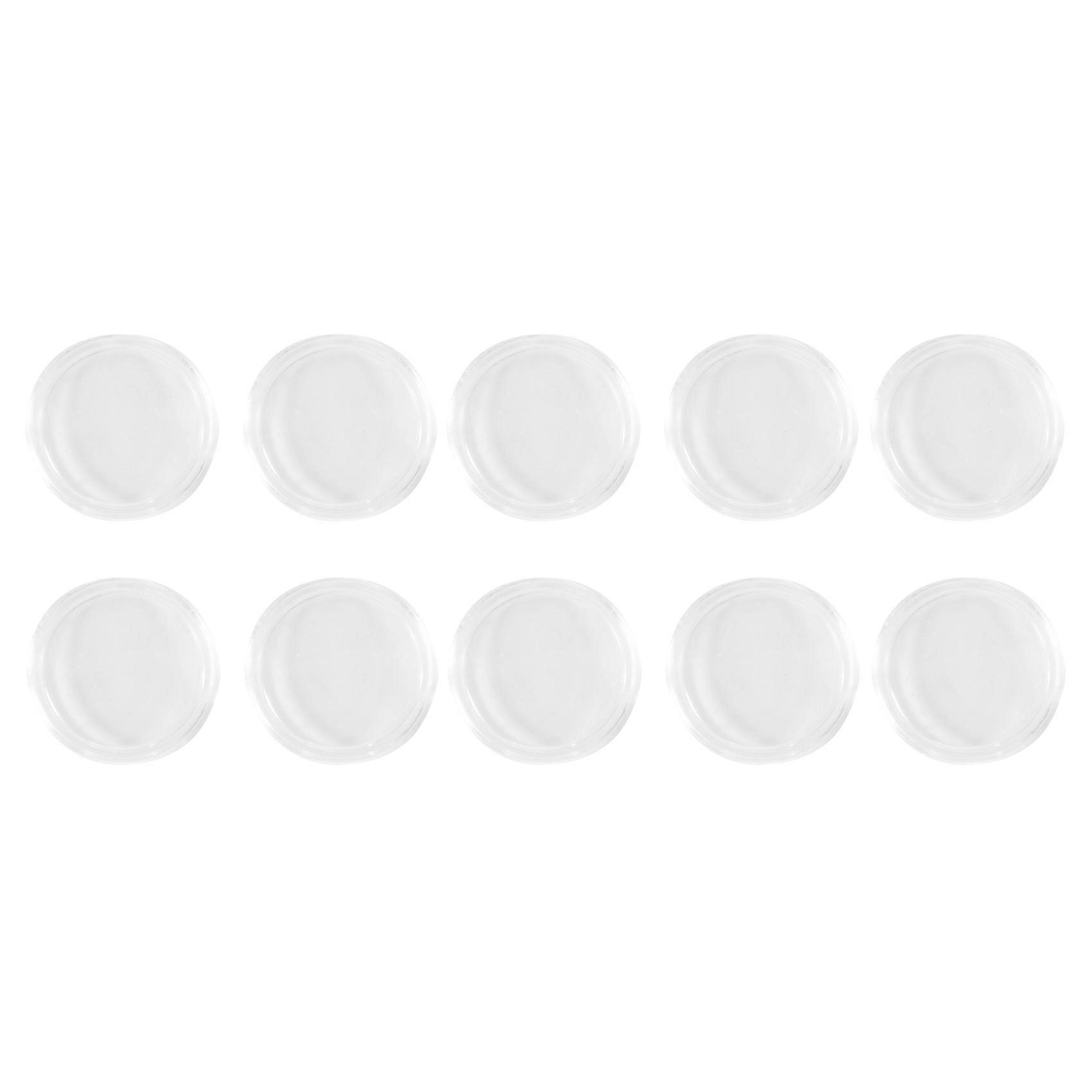 10 pcs Small round transparent plastic coin capsules box 20mm