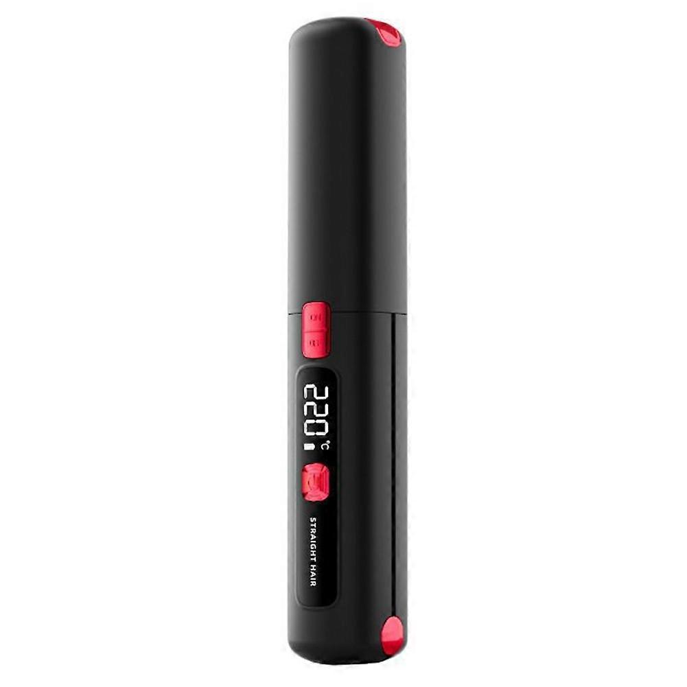 Portable Mini Wireless Hair Straightening Iron Comb Large Capacity Straightening Curling 2-in-1 Board Salon Tool