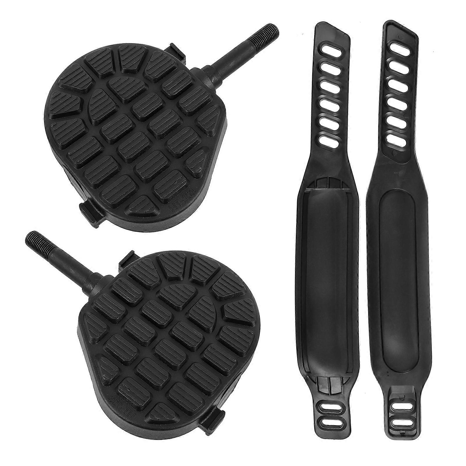FRCOLOR 1 Set Indoor Exercising Bike Pedals with Straps Anti Skid