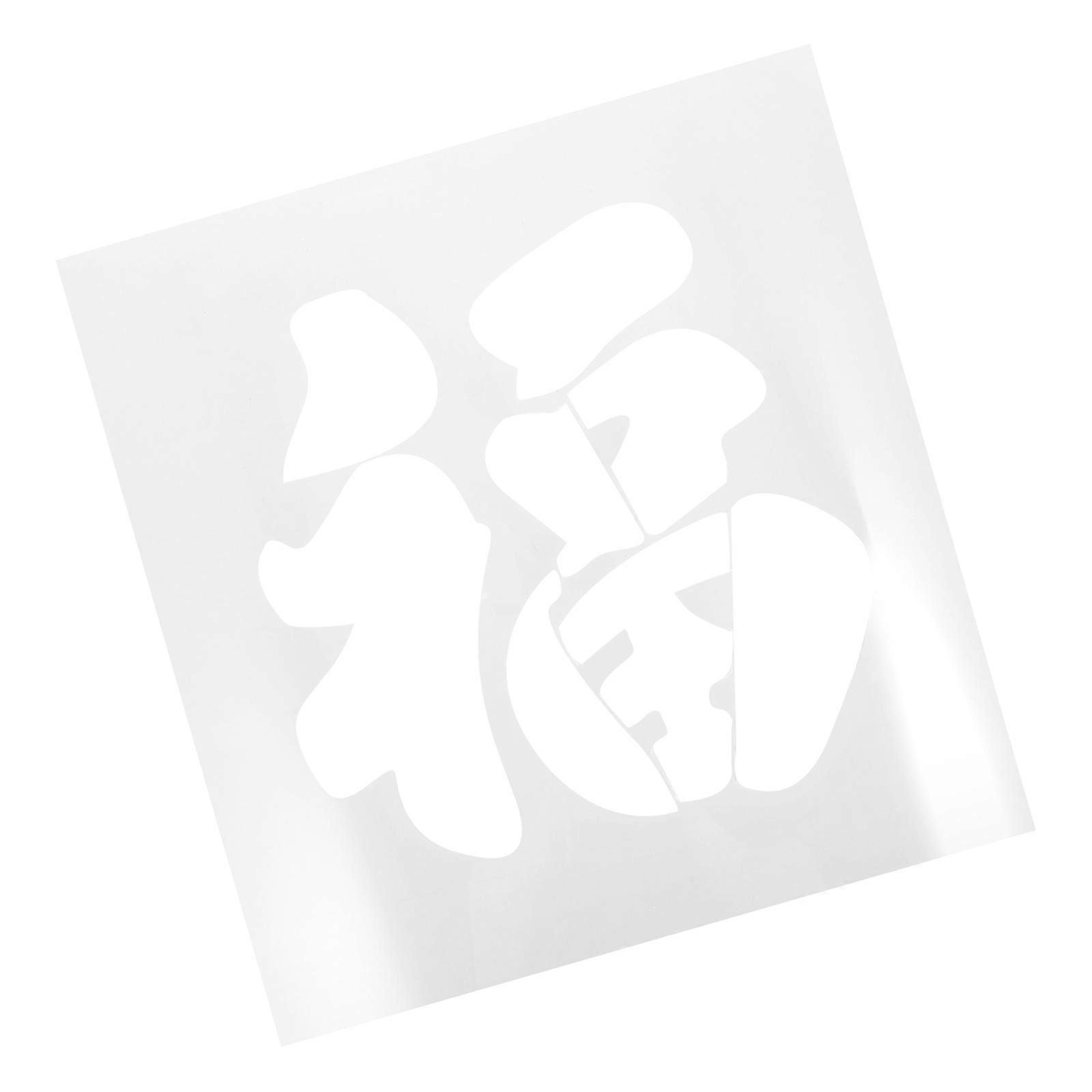 Stencil For Painting Hollow Fu Character Spray Paint Template For Art Projects 29.20X29.20X0.20CM Square Shape 1Pcs
