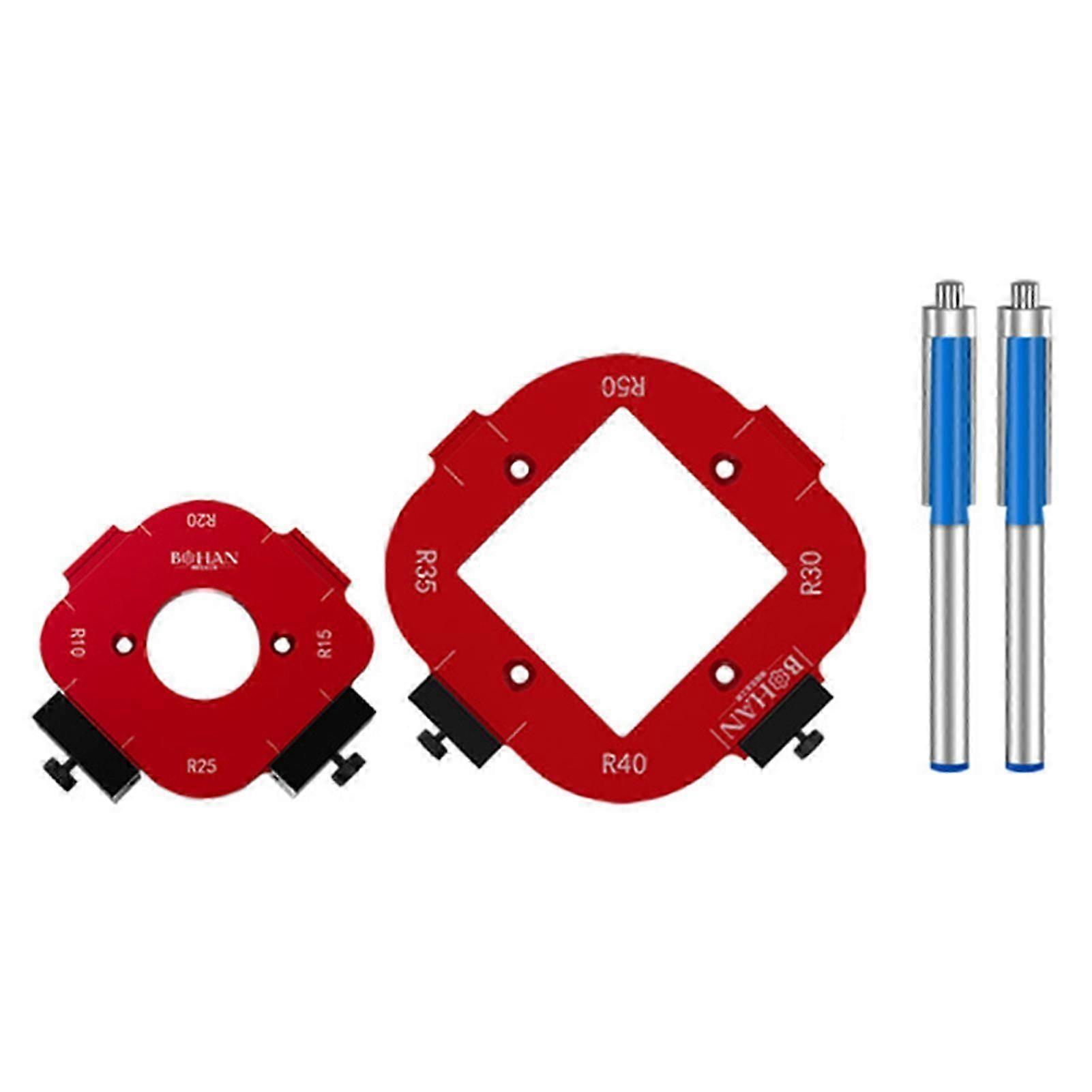 Multifunctional Corner Radius Template for Woodworking Tools