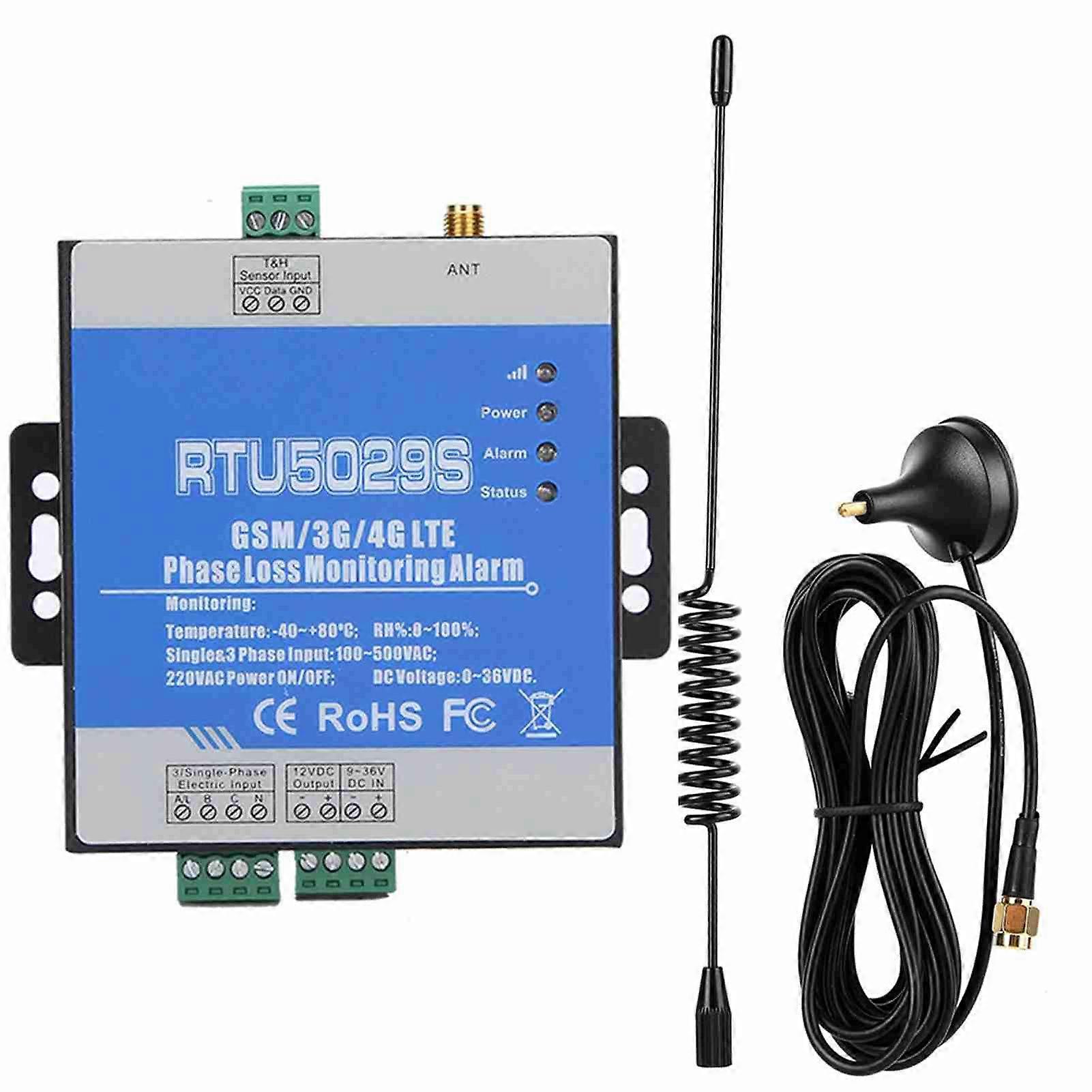 GSM 380V 3 Phase Power Failure Alarm Controller RTU5029, Temperature Humidity Loss Monitoring System with Status Alert