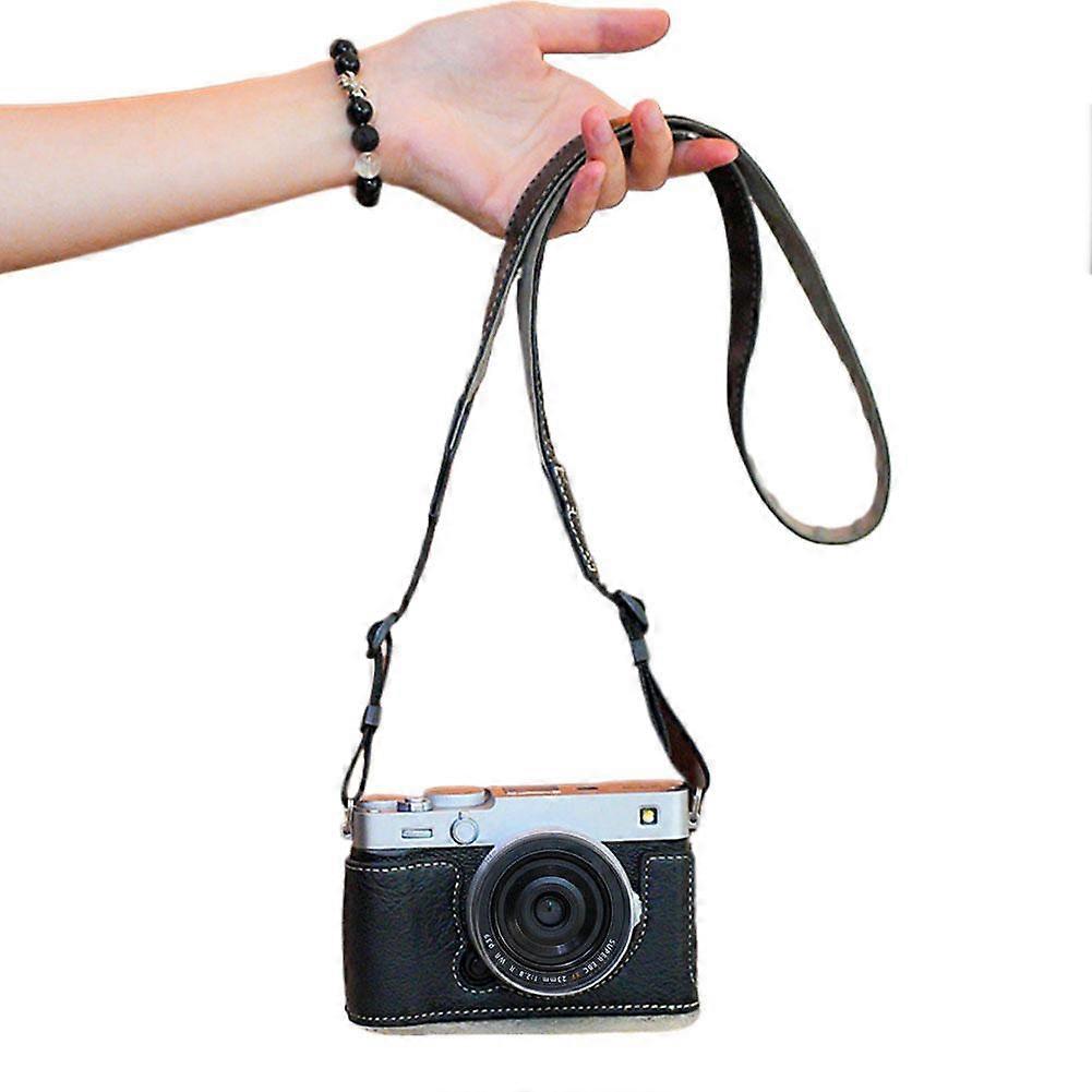 Housse Demi-étui Cuir Véritable Pour Fujifilm X-E5 - Fait Main - Neuf