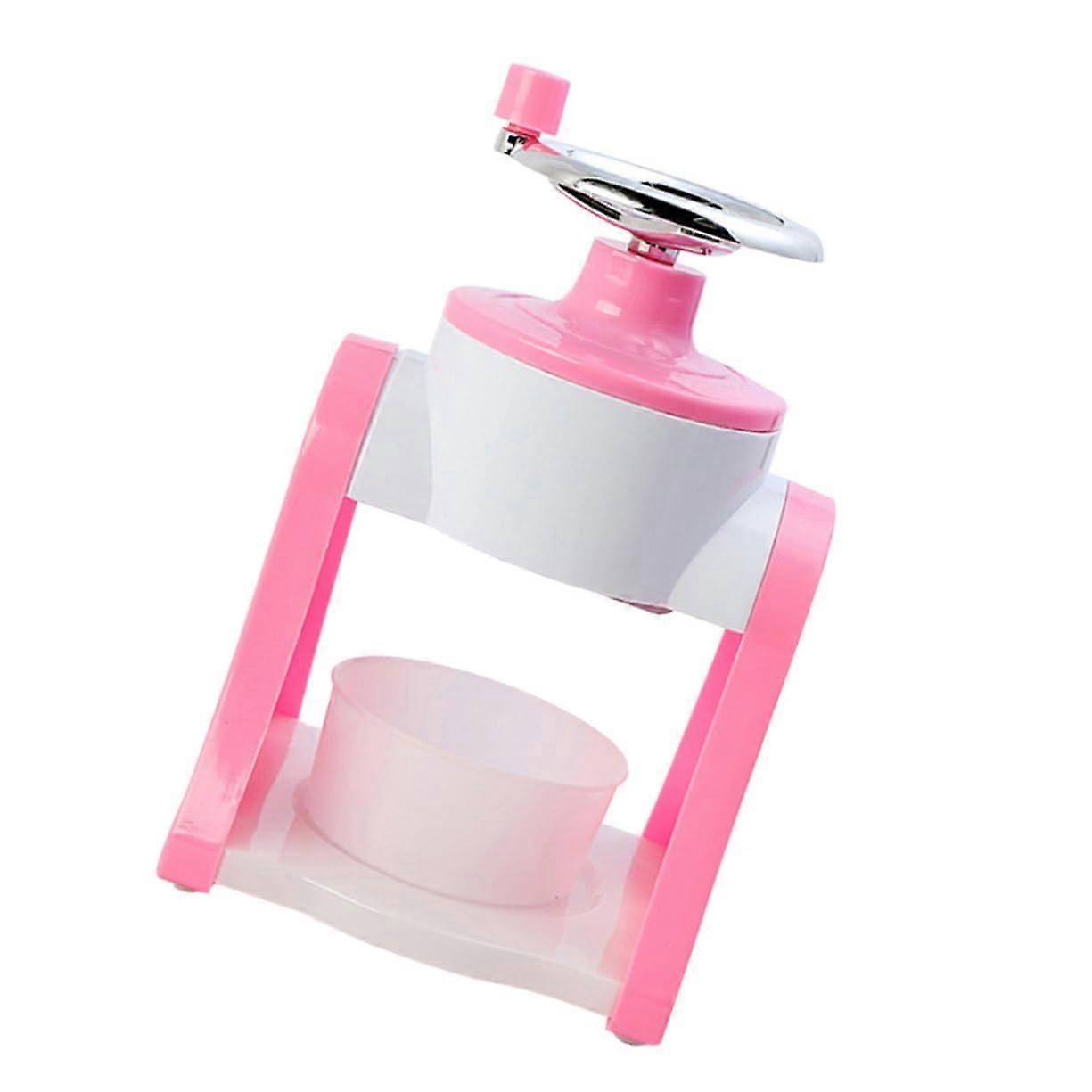 Manual Ice Crusher For Home Use Hand Operated Pink Portable Ice Chipper Tool