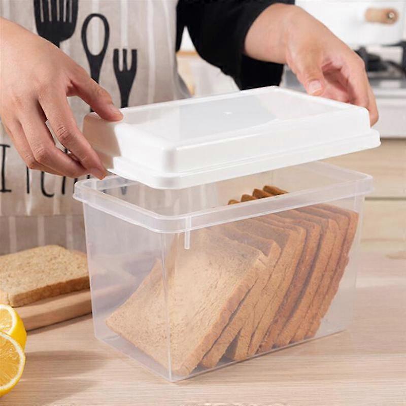 1 Pc Food Bread Storage Box Transparent Fruit Storage Box With Lid Food Bread Boxes