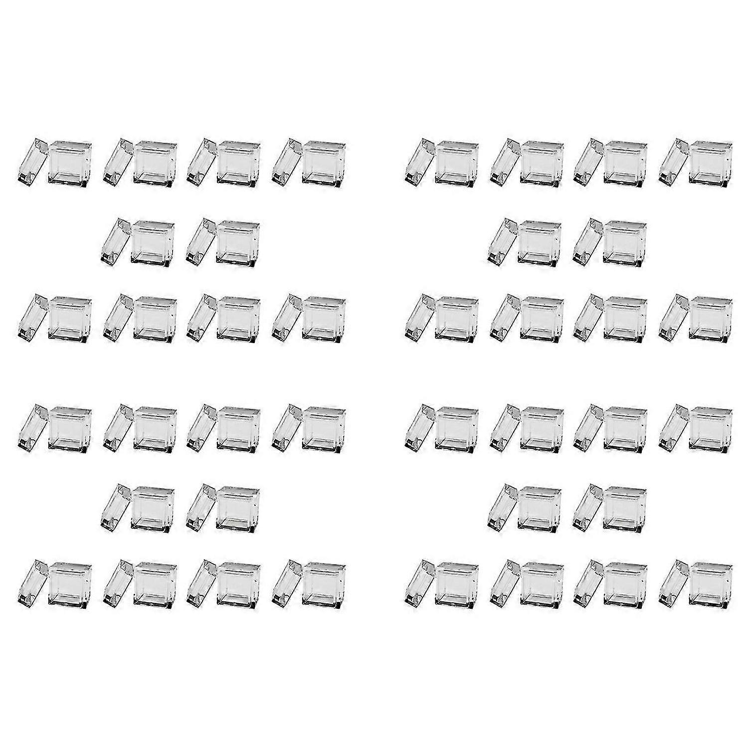 10Pcs Acrylic Box Trays for 0.39Inch 10mm Elements Cubes Clear Case