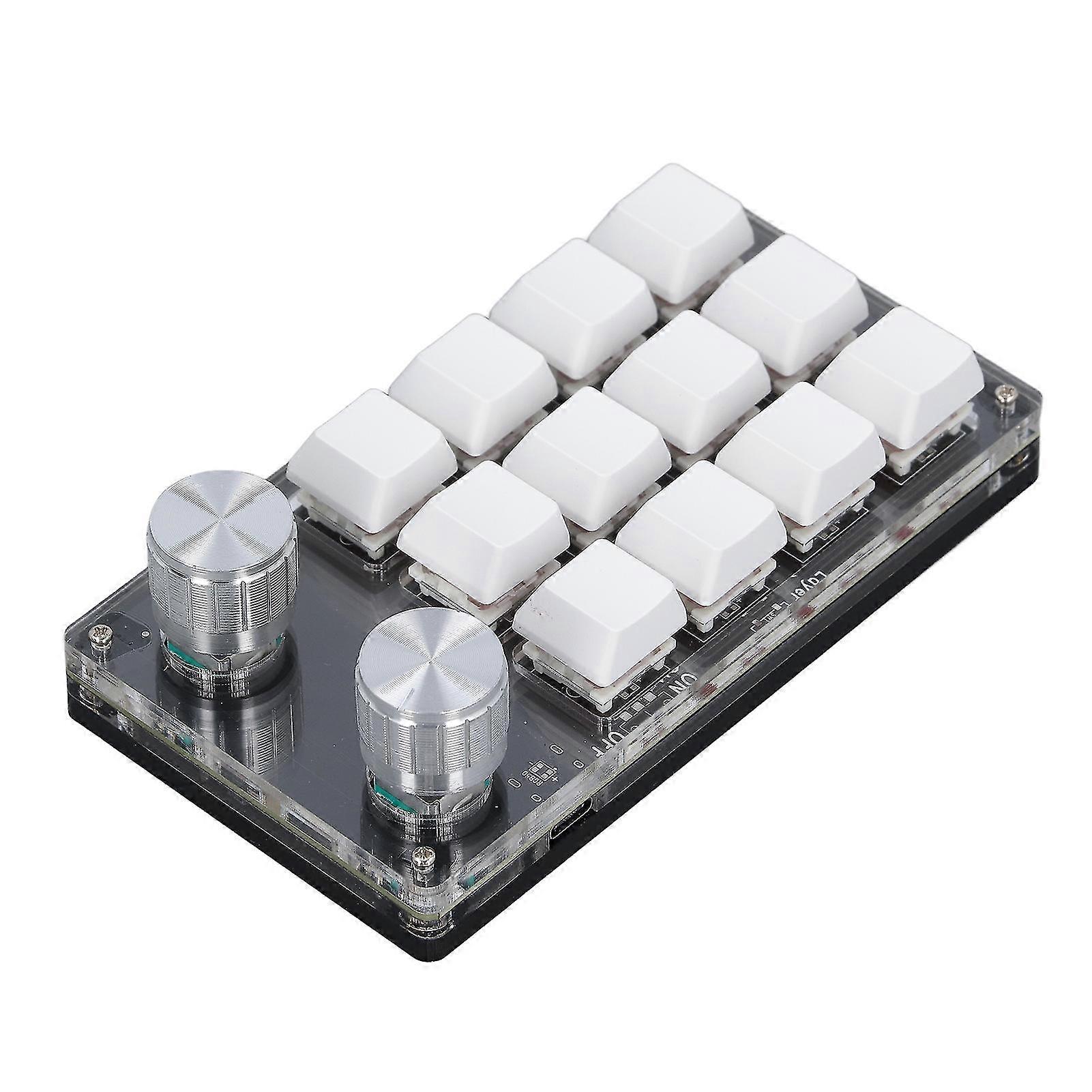 Programmable 12 Key Knob USB Dustproof Red Switch DC 5V 1A Mechanical Keypad 2025
