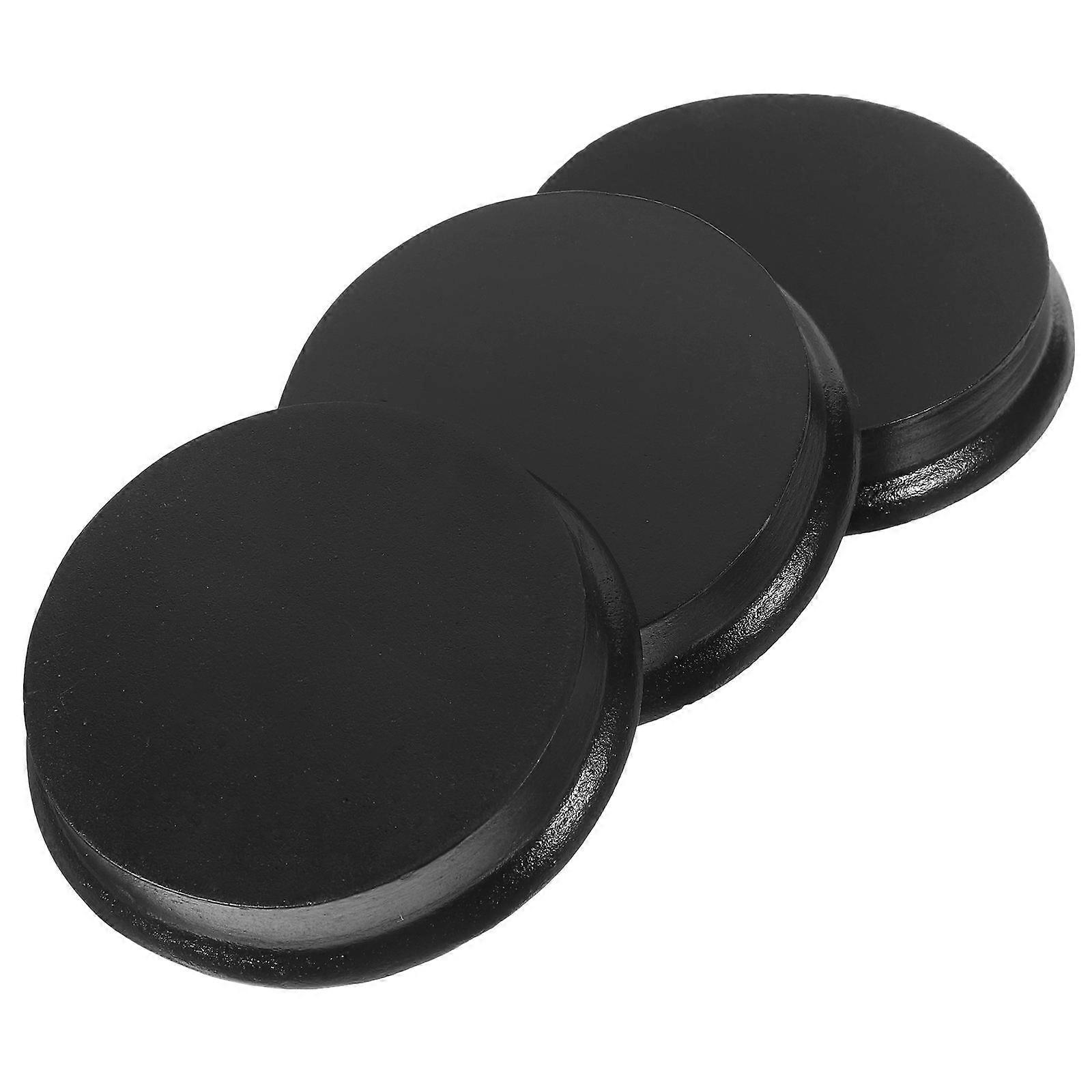 Mini Doll Bases Black Wooden Base for Collectors 12Pcs Round Display Stand