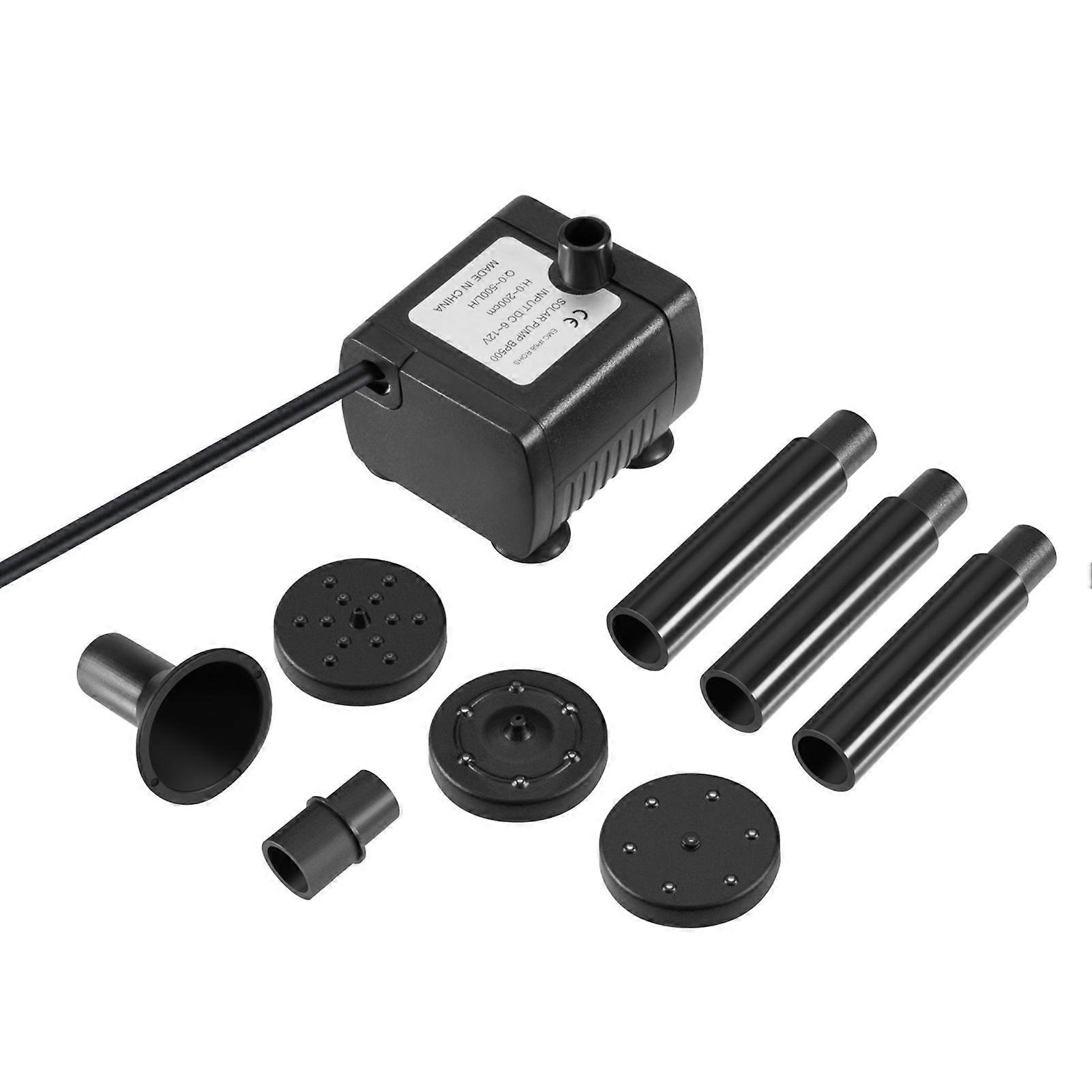 10W Solar Fountain Pump with Large Solar Panel 3 Nozzles Max. Water Height 100cm for Bird Bath Fish Tank Small Pond Garden Decoration