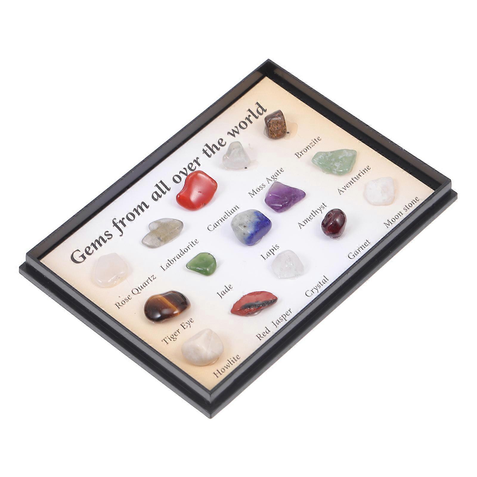 Crystal Agate Model Natural Stone Specimen for Educational Ornament 2Sets