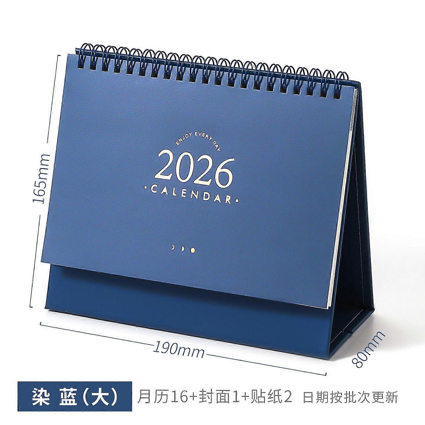 Minimalist Desk Calendar: 2025.9-2026.12 Small Desktop Calendar with Twin-Wire Binding - Monthly Planner for Office School