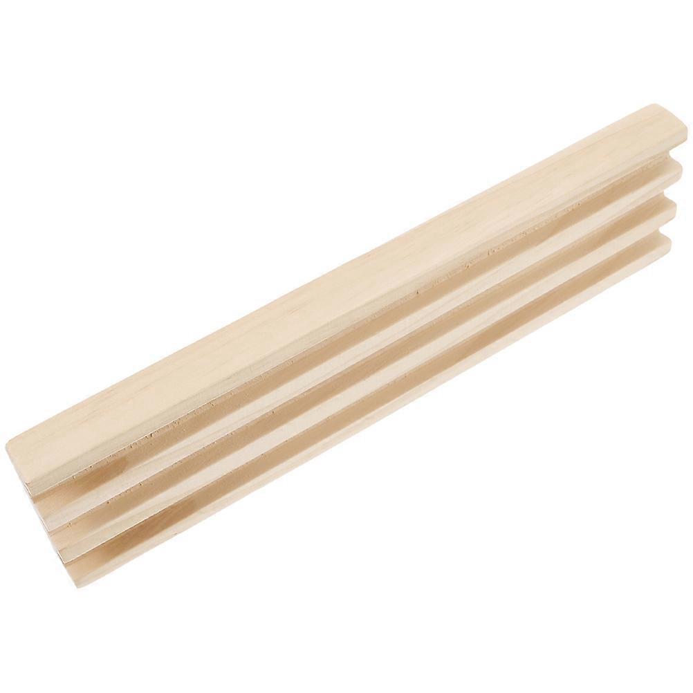 Domino Holder Wooden Domino Storage Rack for Game 5Pcs Light Yellow
