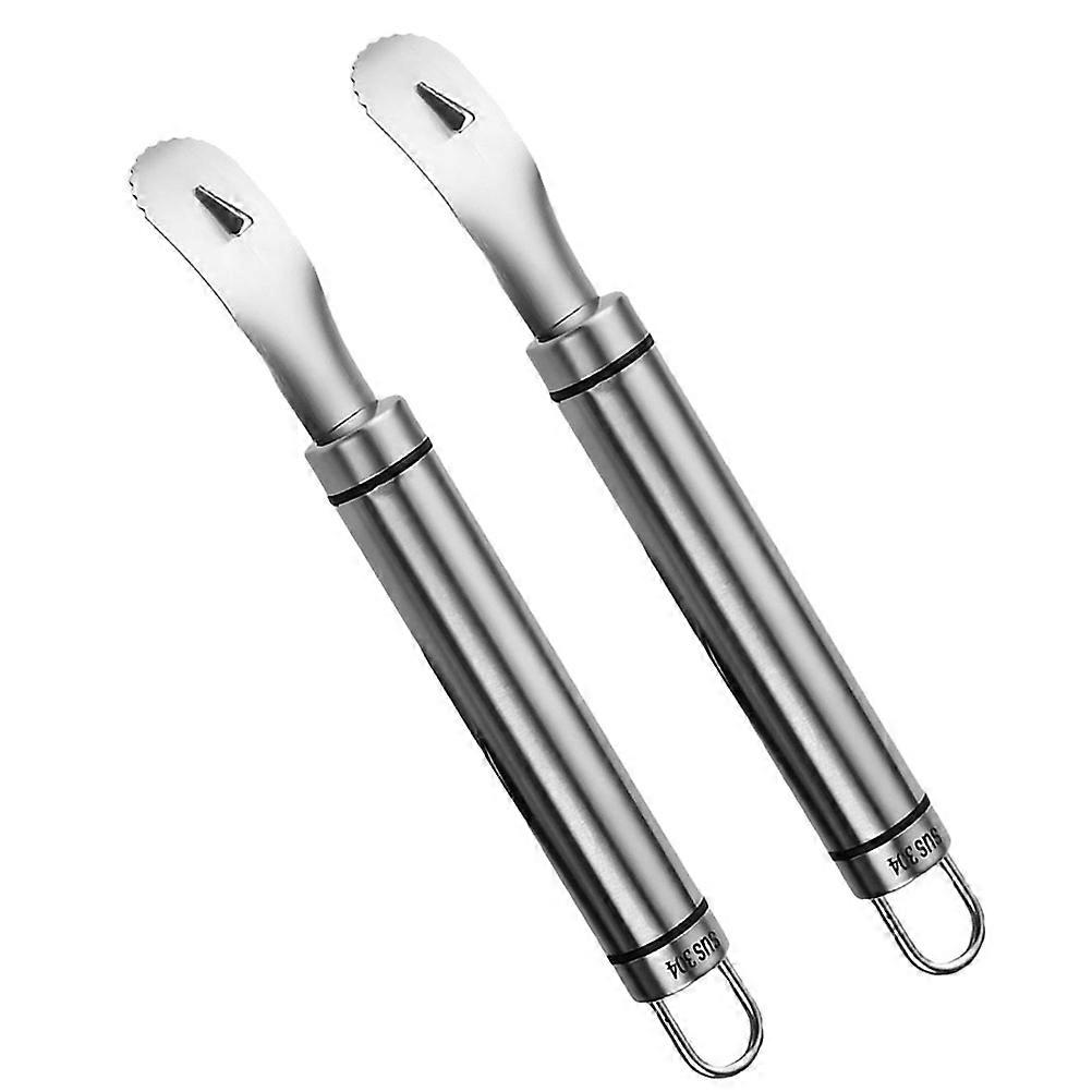 Orange Stainless Steel for Fruit Opening 2Pcs
