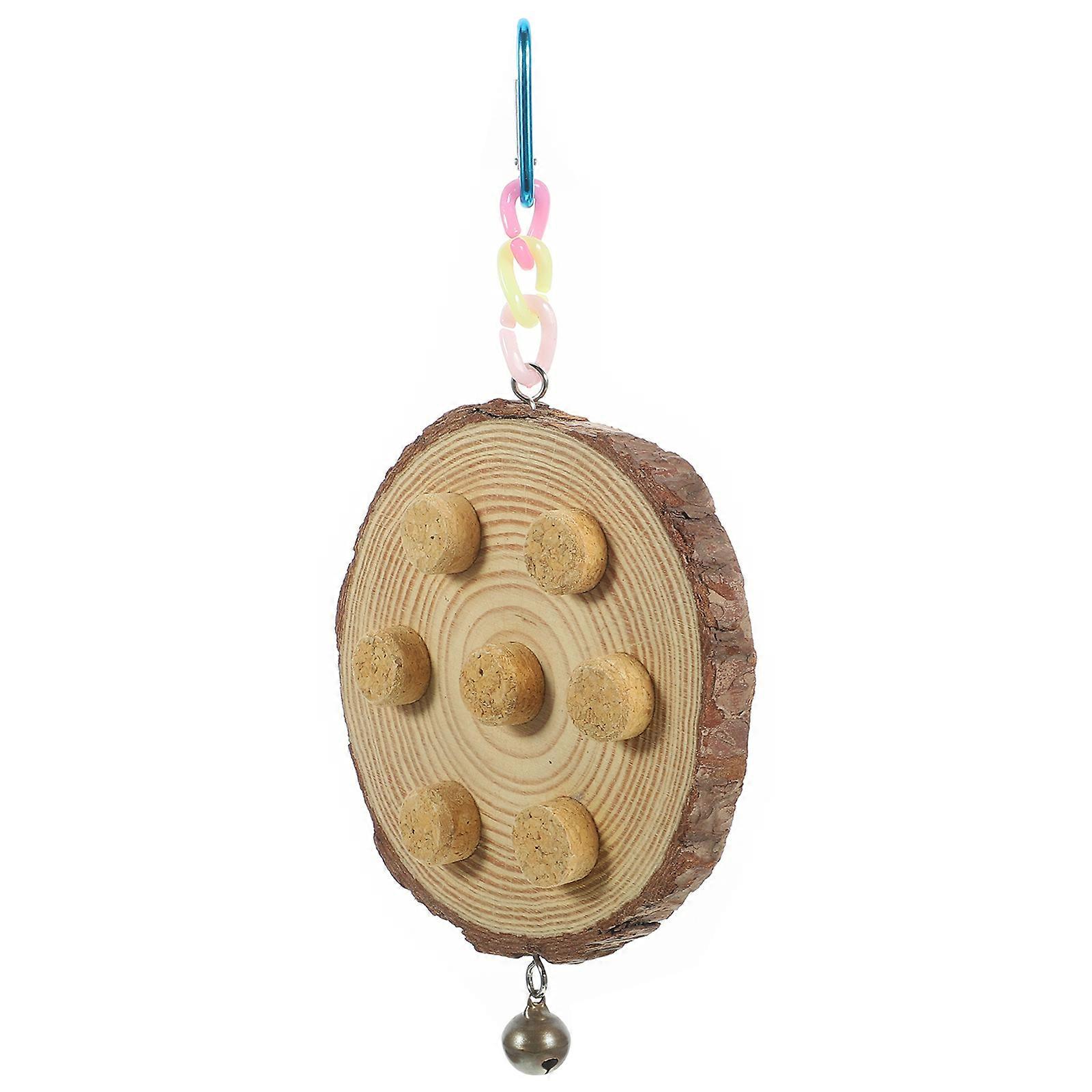 Bird Chew Toy Wooden Bird Chew Toy for Hanging 4Pcs Set for Parrots