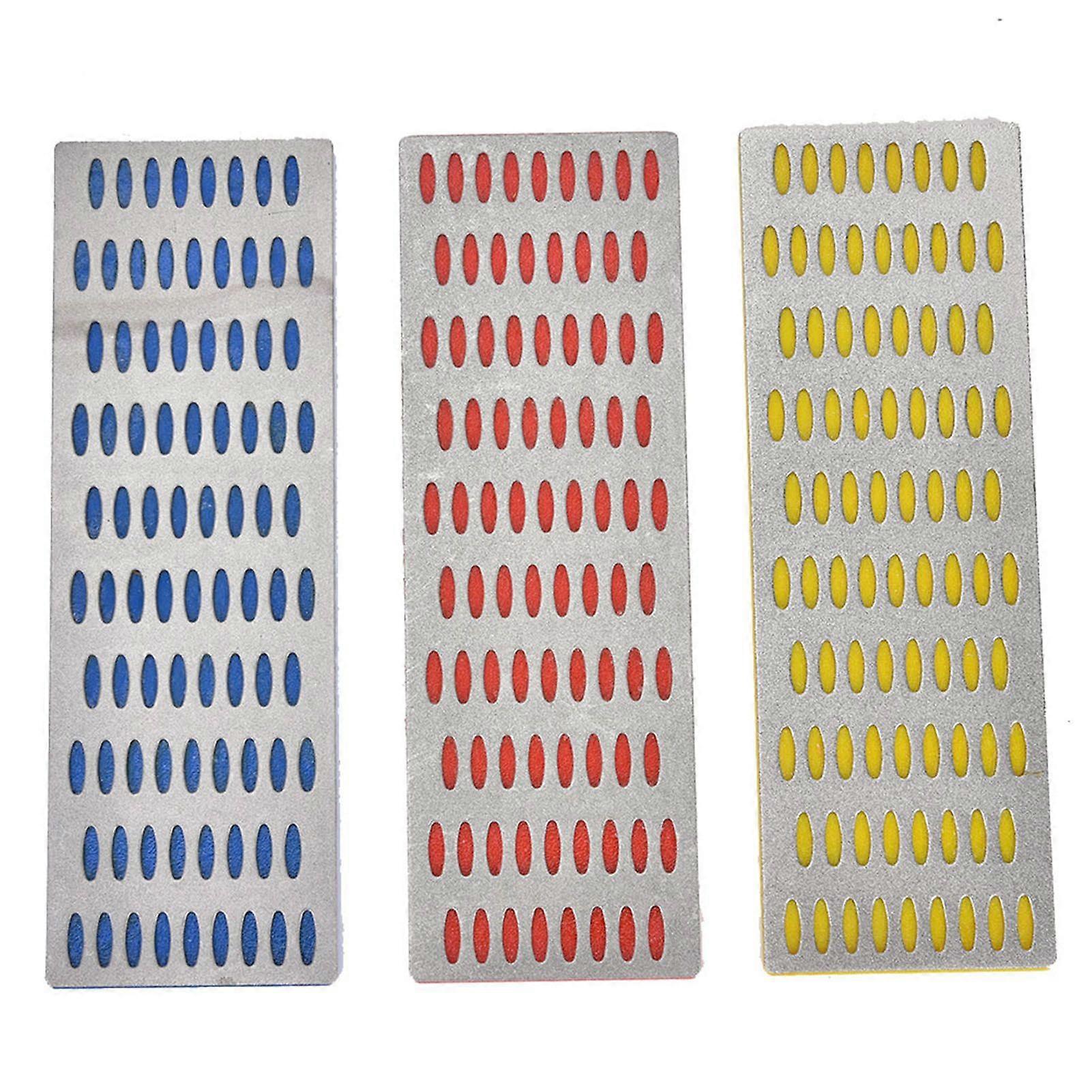3PCS Diamond Sharpening Stones Whetstone Sharpening Tool Coarse/Medium/Fine Grinding