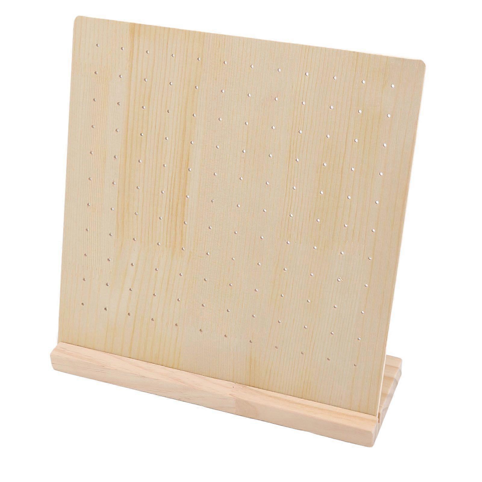 Earring Stud Display Pegboard Large Capacity Durable Wood Jewelry Display Earring Display Board for Earrings Jewelry 66 Pairs
