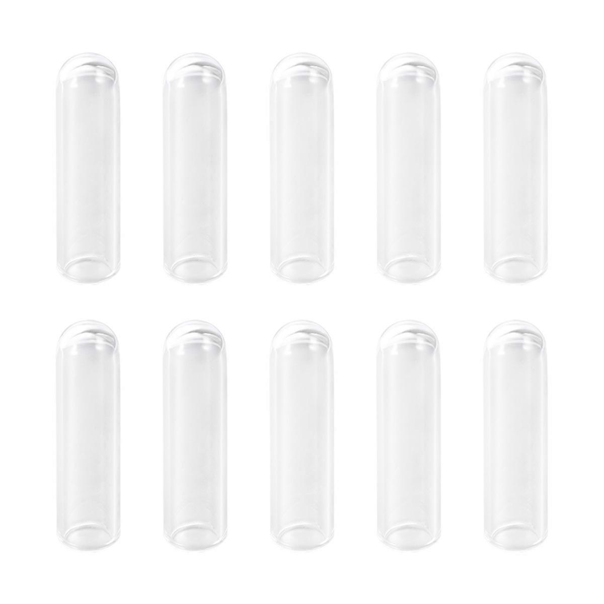 Dust Covers Glass Straw Lids for Straw Use 10Pcs Transparent Set