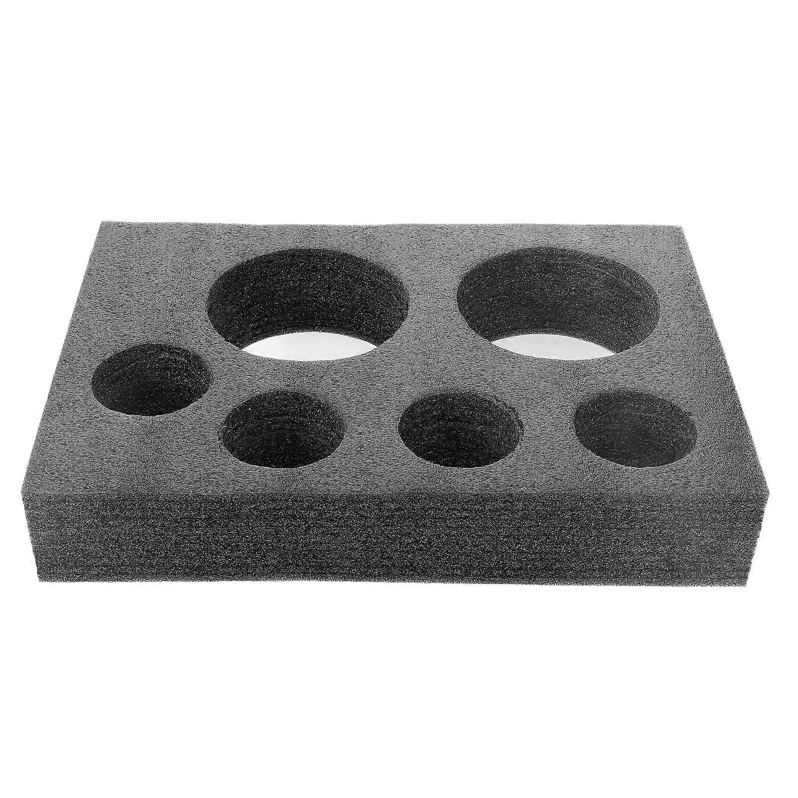 Takeout Cup Holder Black Foam 2Pcs for Coffee Cup Carrier Beverage Tray