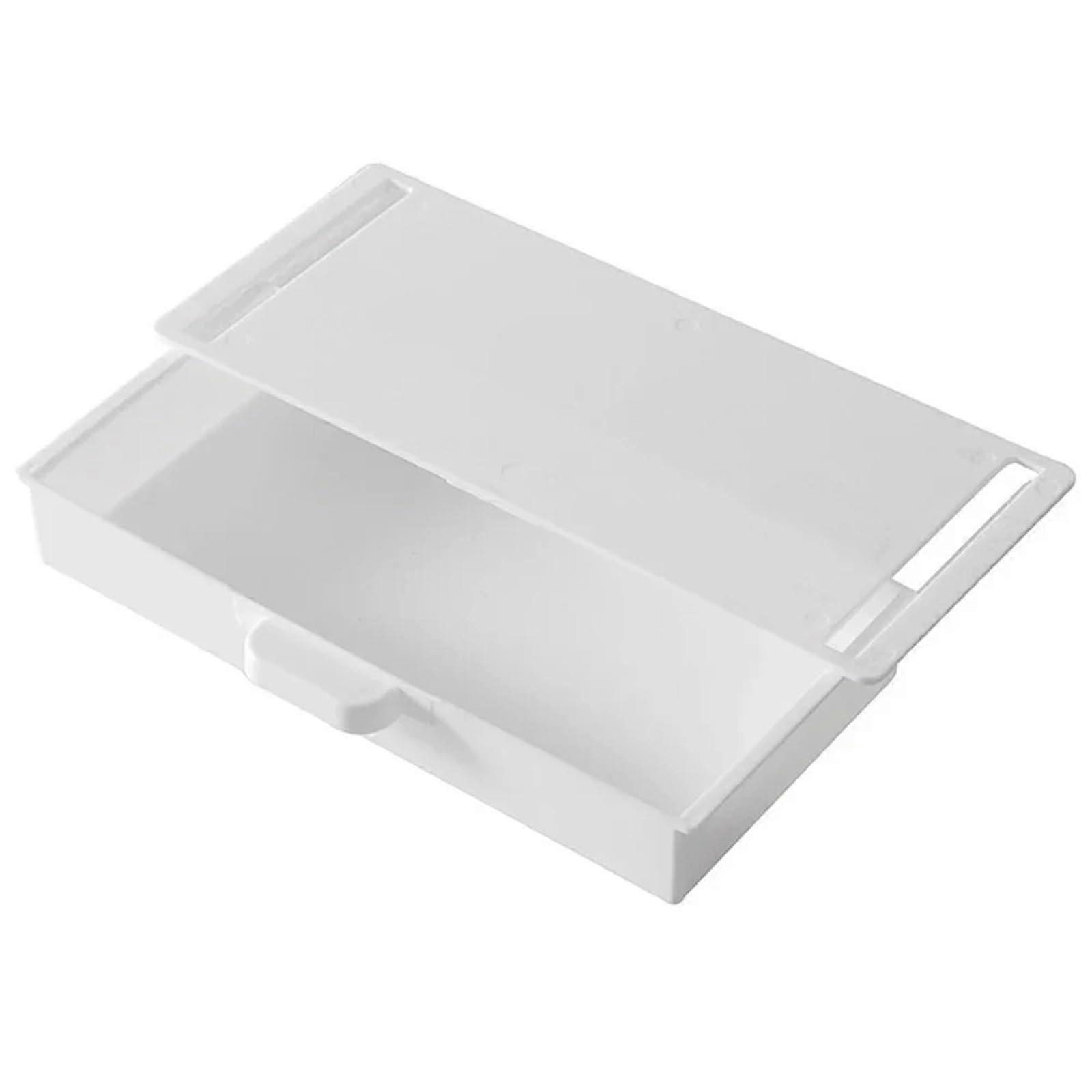 Under Desk Drawer SelfAdhesive Storage Box For Makeup And Stationery White SpaceSaving UnderTable Organizer