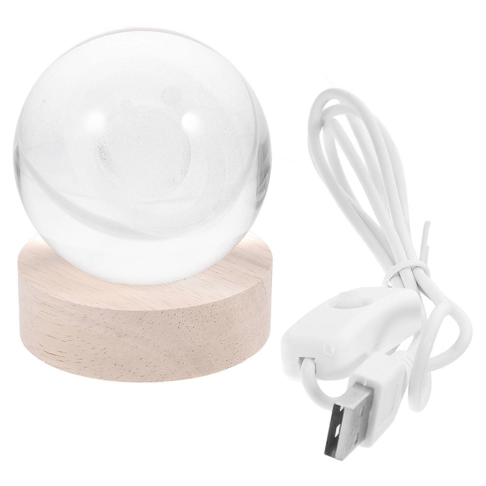 Decorative Crystal Ball Projector Lamp Suitable For Friends And Family In Game Room 9X8.3X7.5CM Ambient Lighting 3Pcs