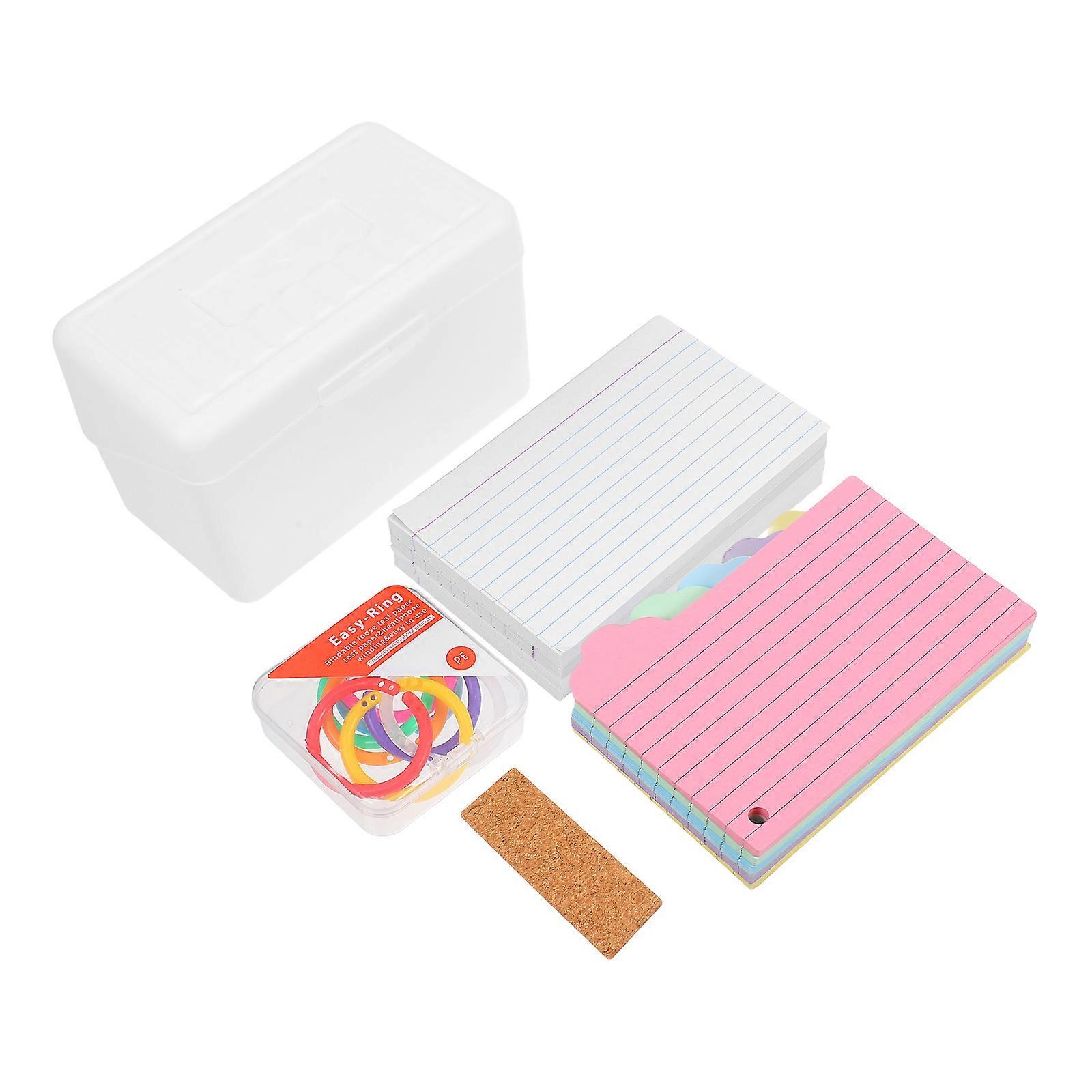 Index Card Box Recipe Card Holder Workspace Tidying American Style Wood 12.70X7.60X0.01CM Storage 1 Set