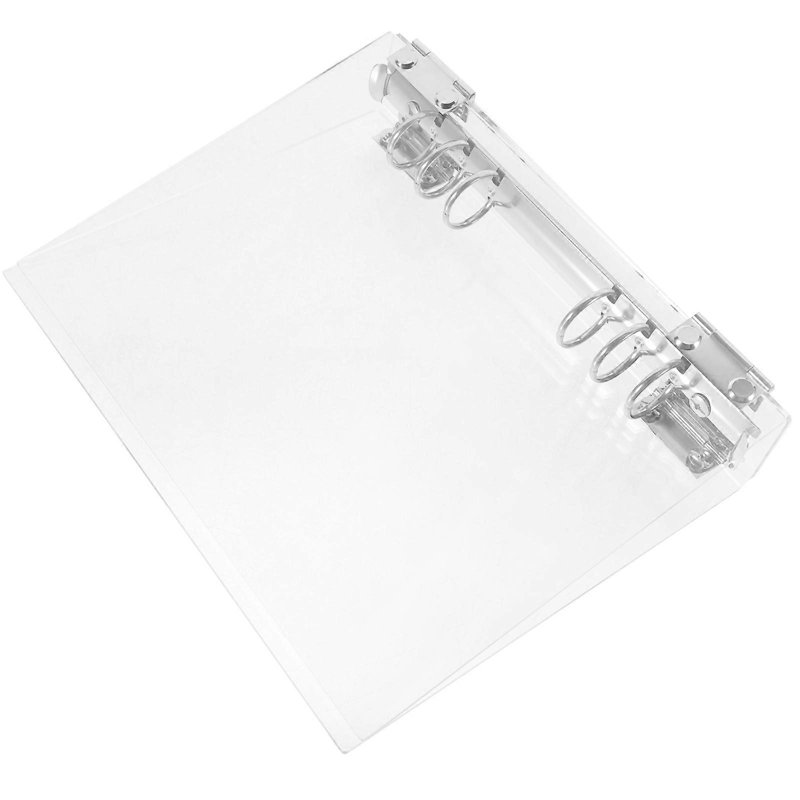 Minimalist Clear Notebook Cover Reusable Notebook Shell Office Use 9.1X7.3X2in Document Protection 1Pcs
