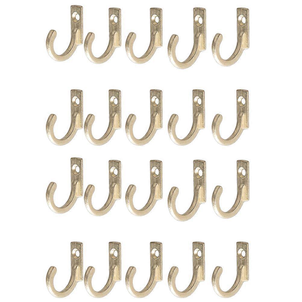 Retro Hook Wall Mounting Home Organization Smooth Surface Yellow 1.7x1.8cm 20Pcs