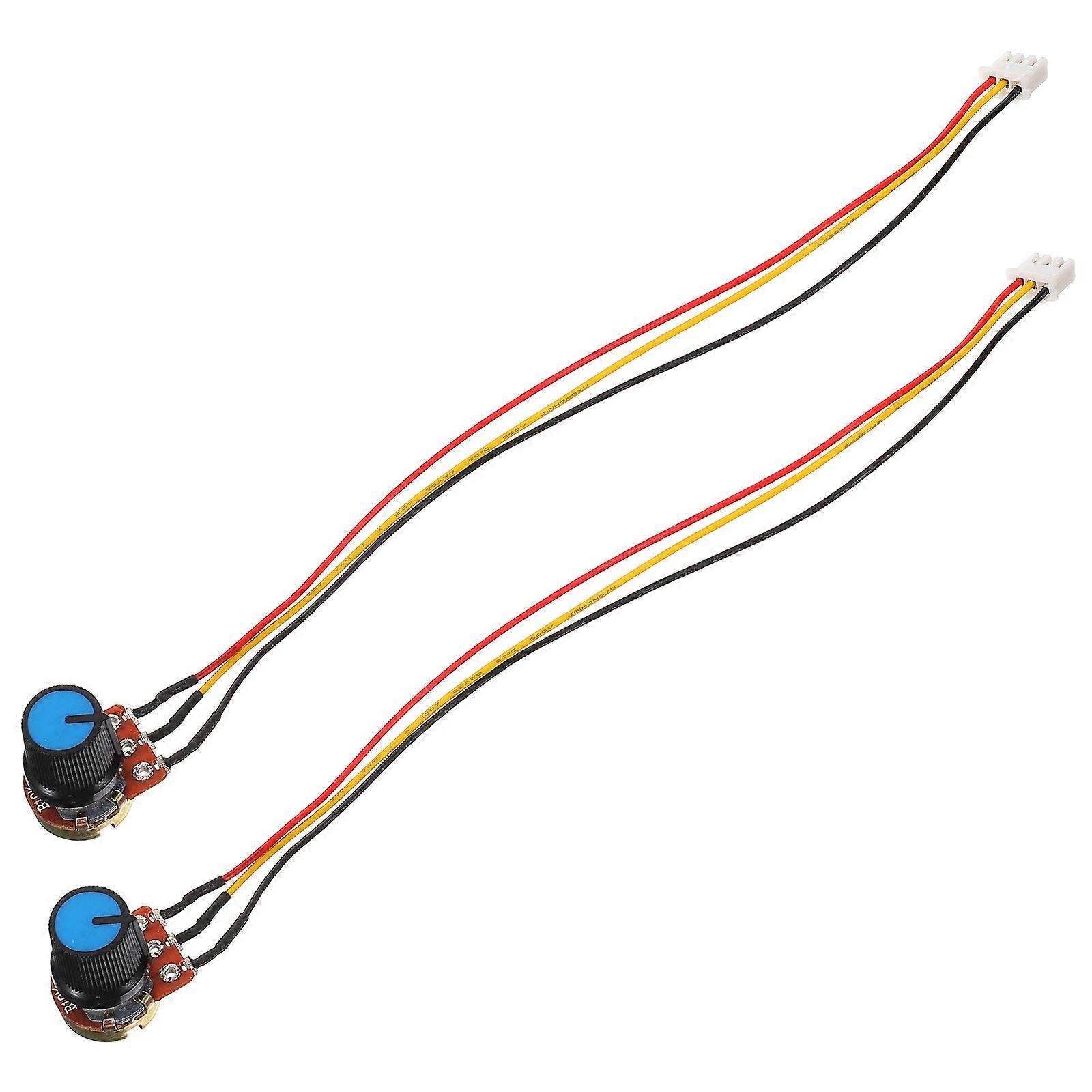 Guitar Knobs Adjustable Linear Taper Rotary Potentiometer with Connector Cable 4Pcs