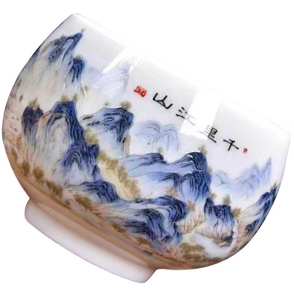 Chinese Ceramic Tea Cup for Storage Use 5Pcs Hand Painted