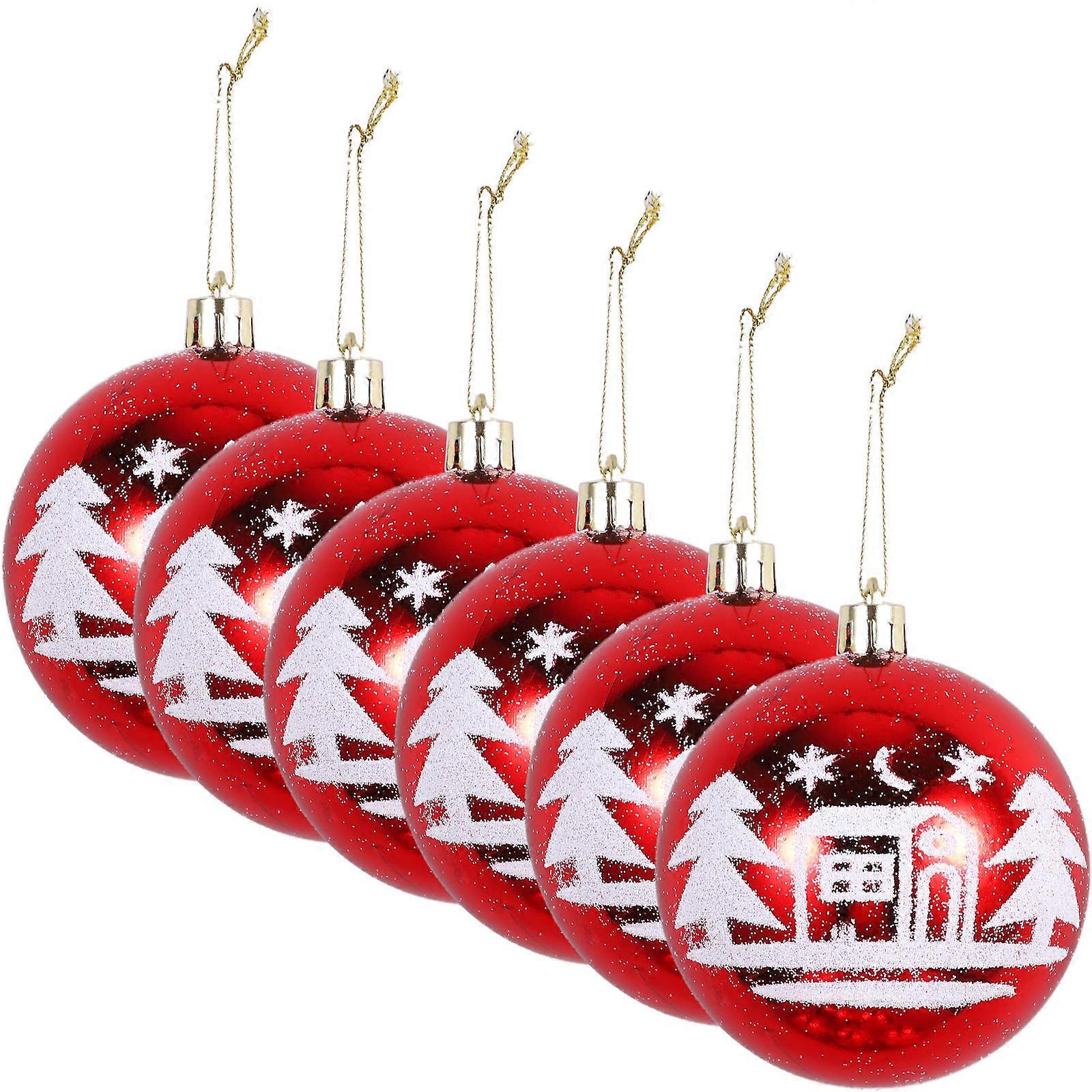 Christmas Ball Decoration Plastic Pendant 18Pcs for Xmas Tree