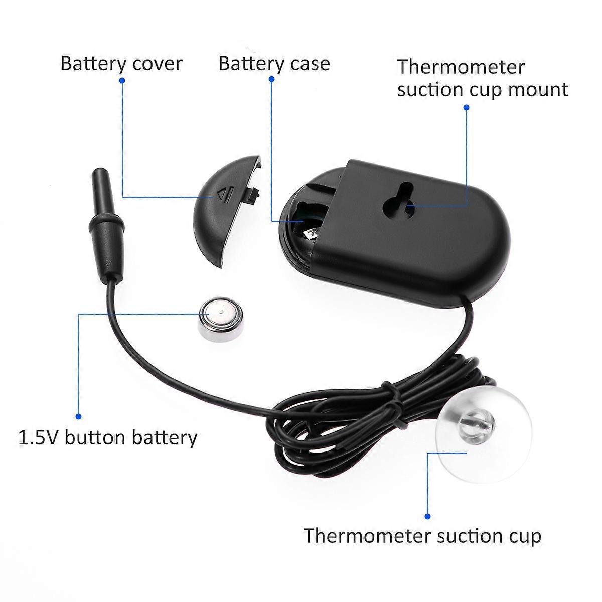 Thermometer for Fish Aquarium with LCD Digital Display 3Pcs Set